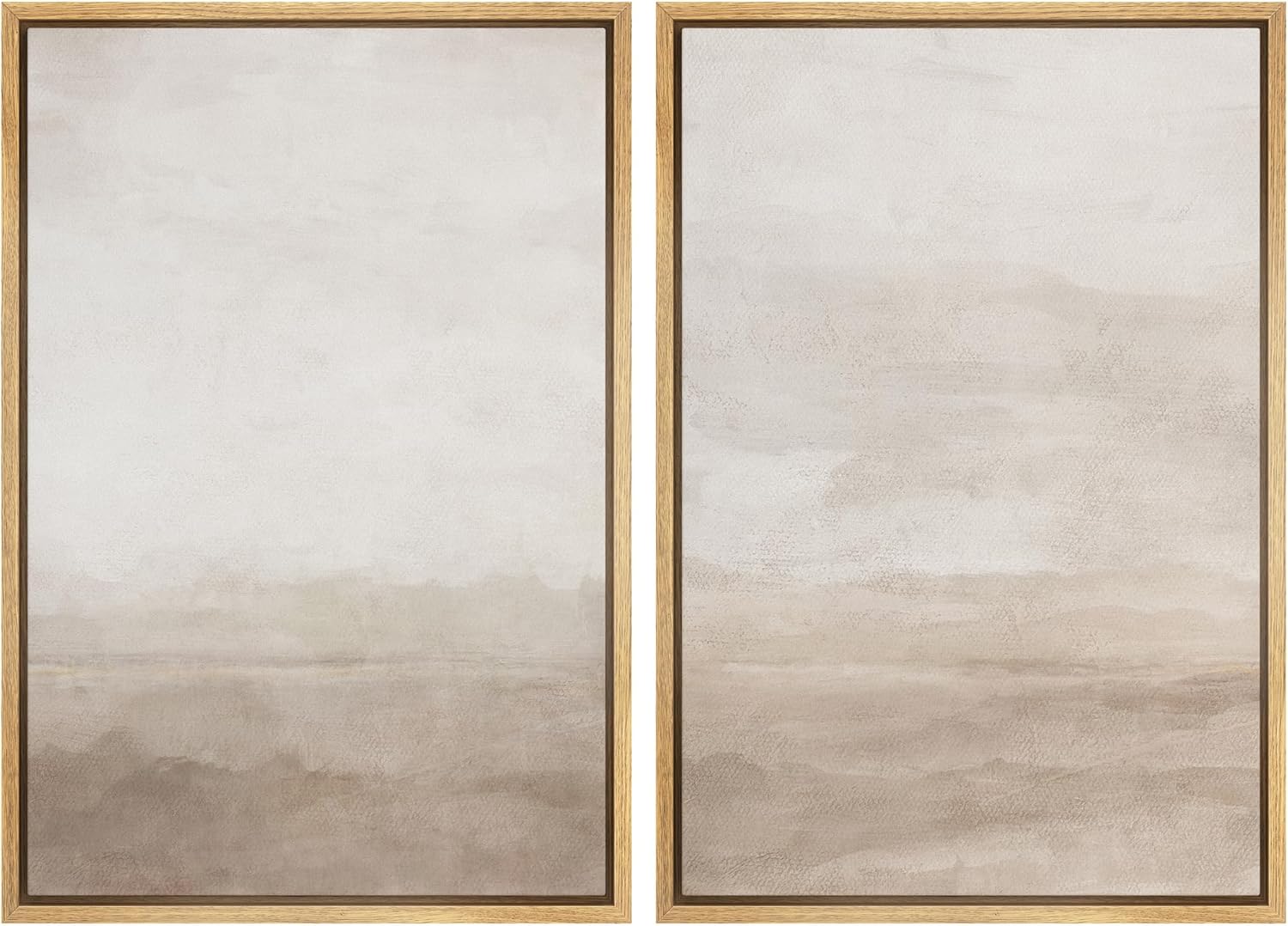 SIGNWIN Framed Canvas Print Wall Art Abstract Wave Pattern Modern Art Minimalist Neutral Decor for Living Room, Bedroom, Office - 24"x36"x2 Natural