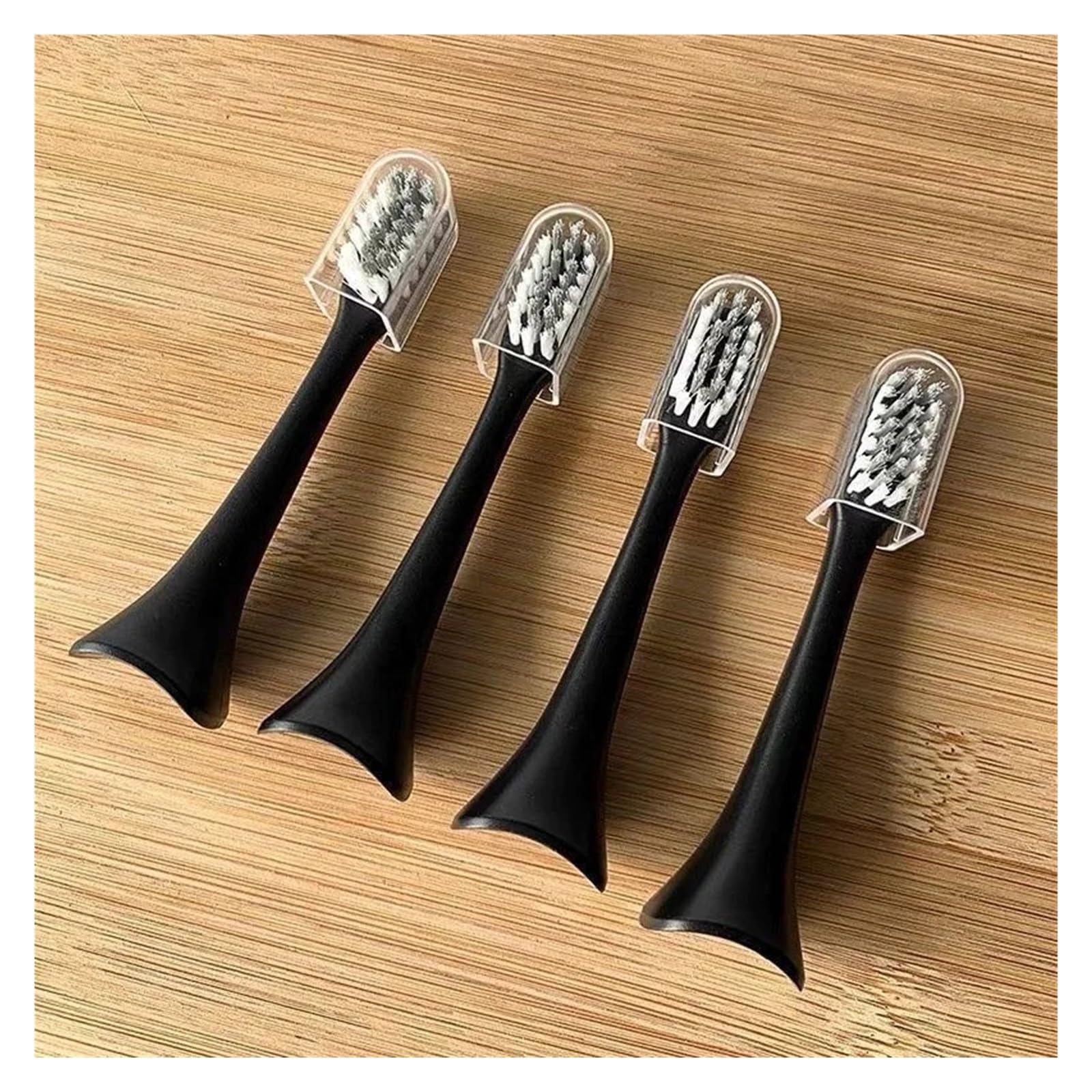 Cabezales adultos, compatible con Aurora | Cabezales de cepillo dental de plástico para adultos, tamaño de 10 cm, para recambio diario(BLACK 8pcs)