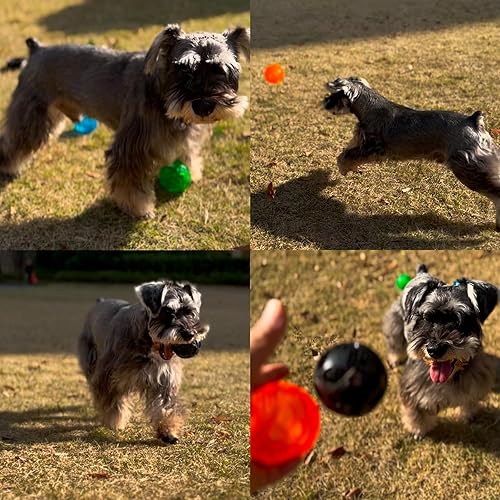 Miniatura 4 de ADUCK Juguetes chirriantes para masticar para perros, serie meteoritos hinchables  Pelota de búsqueda resistente a mordeduras para masticadores
