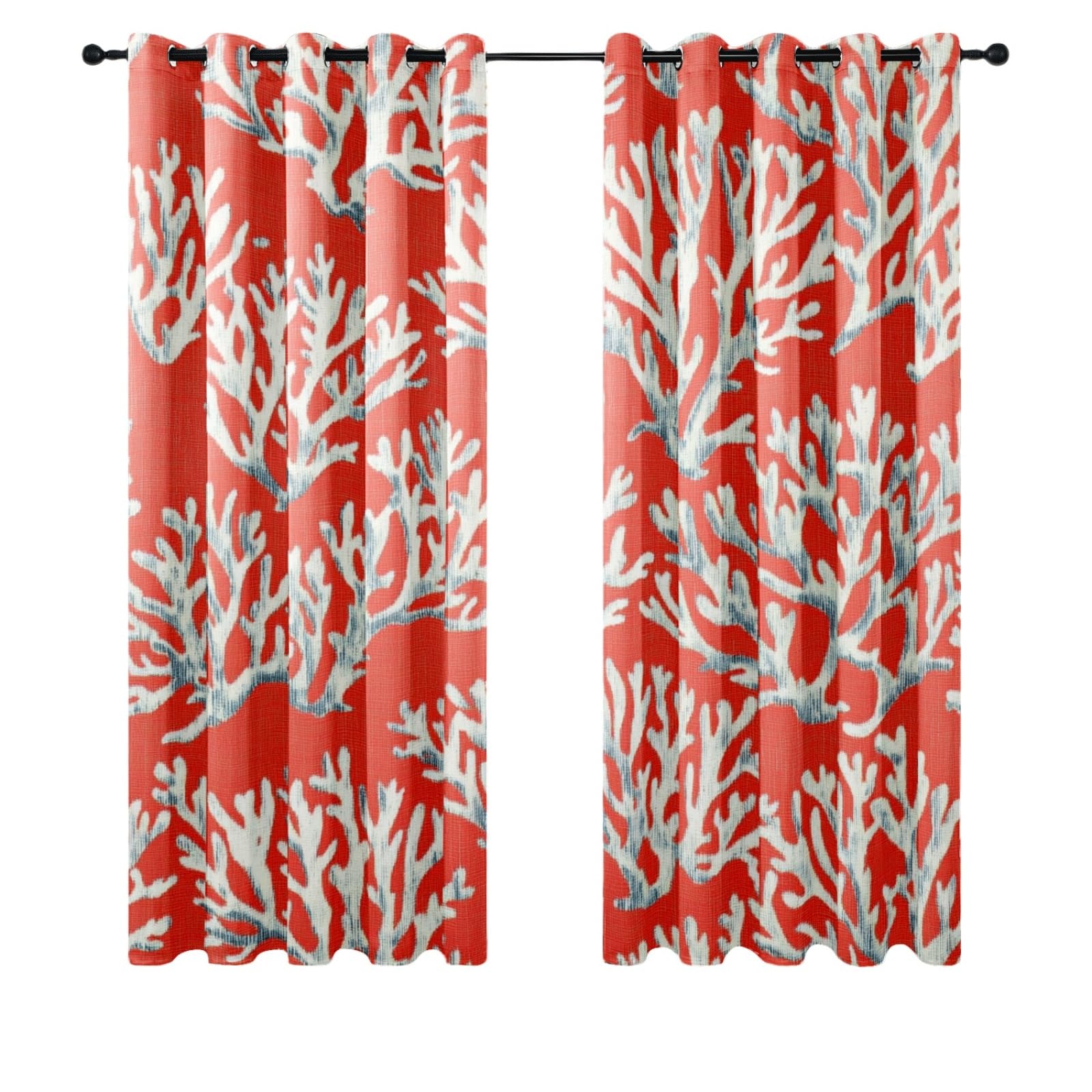 Curtain Beige Grau Rot Gardinen Blackout Curtain Polyester Vorhang mit Ösen Waschbar Vorhänge Living Room Verdunklungsvorhänge Schlafzimmer Gardienen Vorhang Blickdicht 2x140x160cm