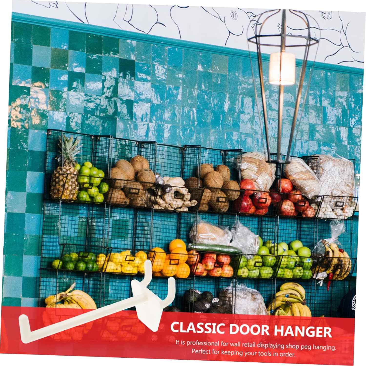 100pcs Abs Utility Hooks Hanger Hooks for Pegboard Garage Workshop Kitchen Tool Storage Wall Mount