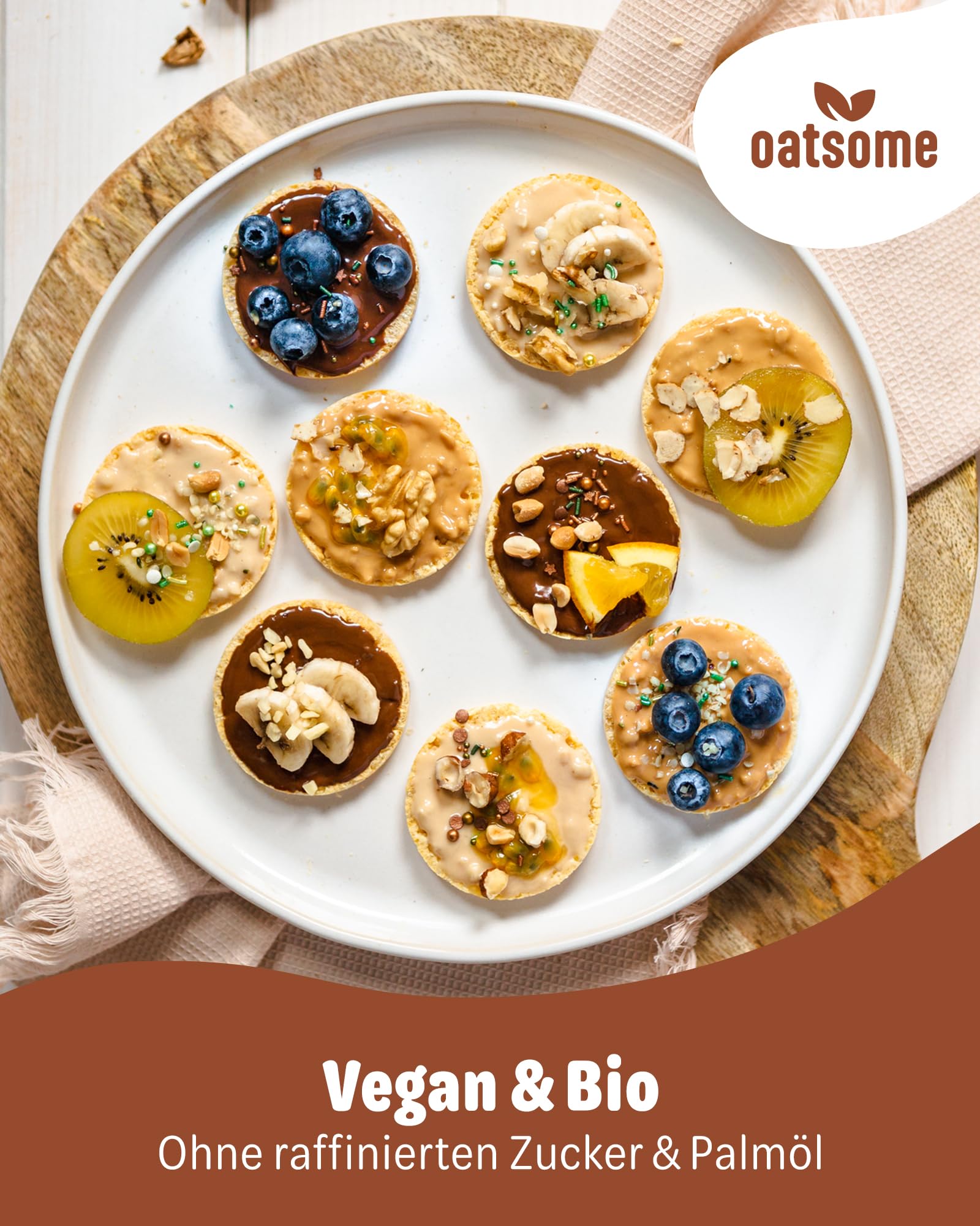 OATSOME® 6er Set Happy Hazel | Feelgood Spread | Sparset | Cremiges Nussmus | Vegan | Ohne Raffinierten Zucker & Ohne Palmöl | Bio & 100% Natürlich | 6x200g