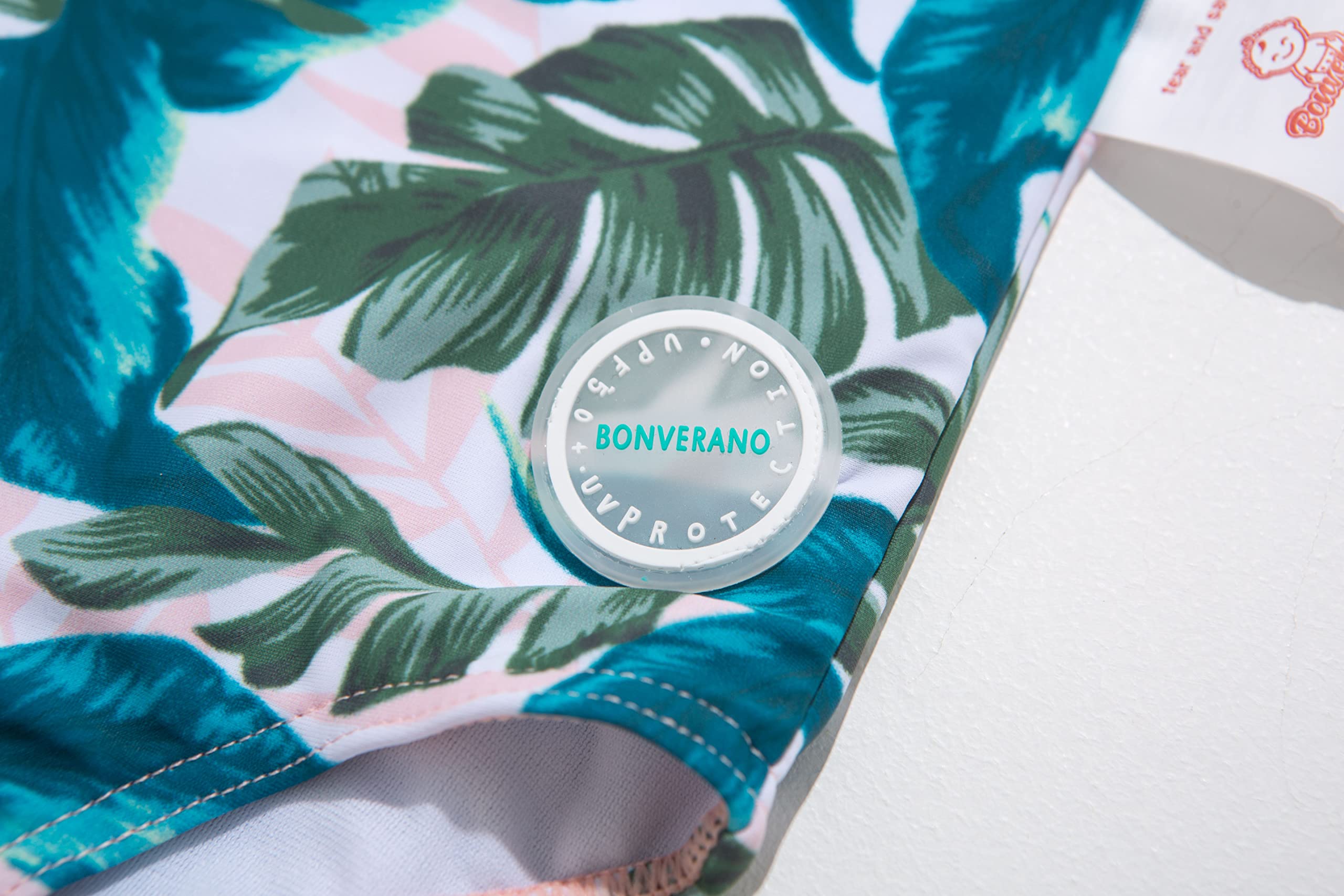 BONVERANO Costume da Bagno per Bambina, Costume da Bagno con Cerniera e Protezione Solare UPF 50+