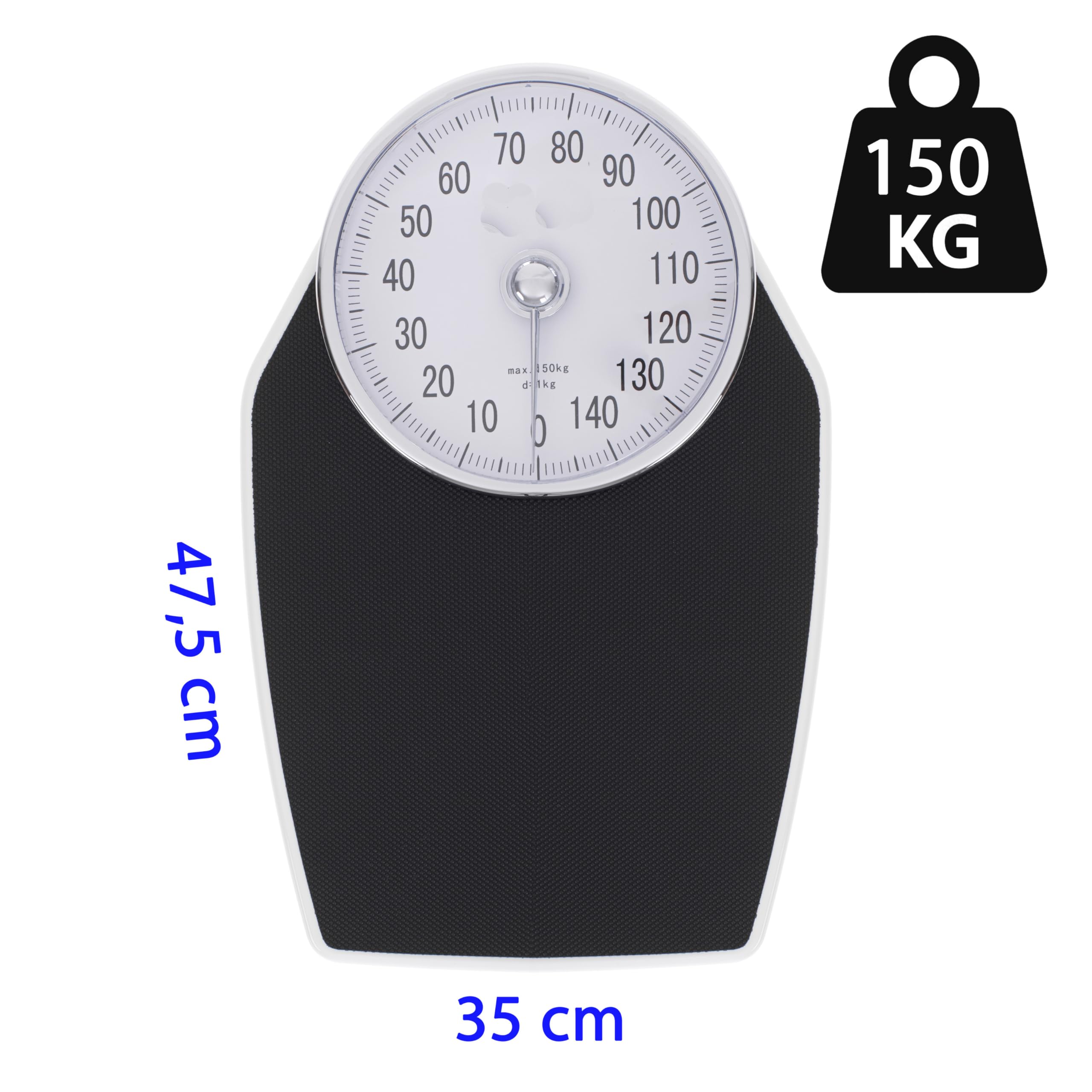 Bilancia pesapersone professionale meccanica ad orologio da terra - pesa persona fino a 150kg