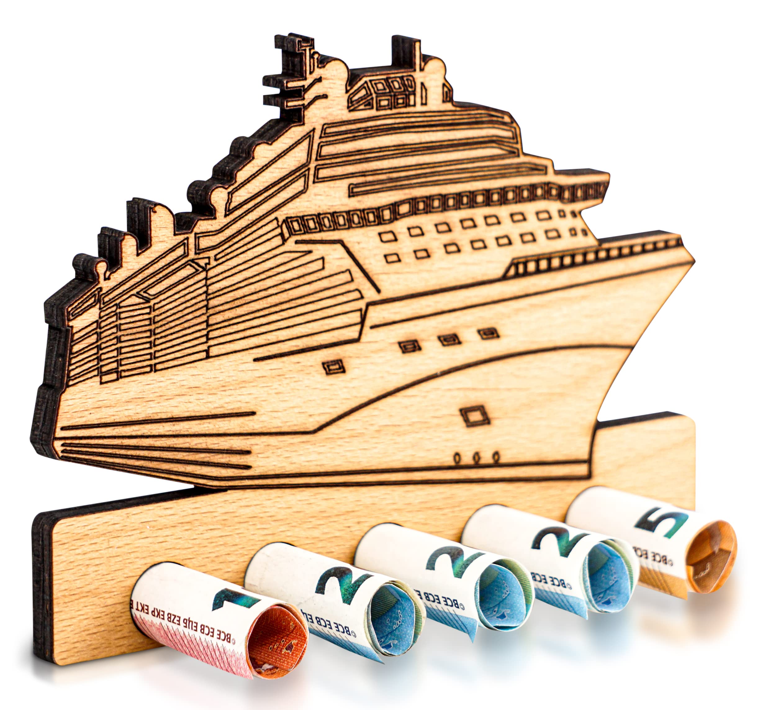 Tarjeta De Madera Para Regalos De Dinero, Crucero, Embalaje De Madera