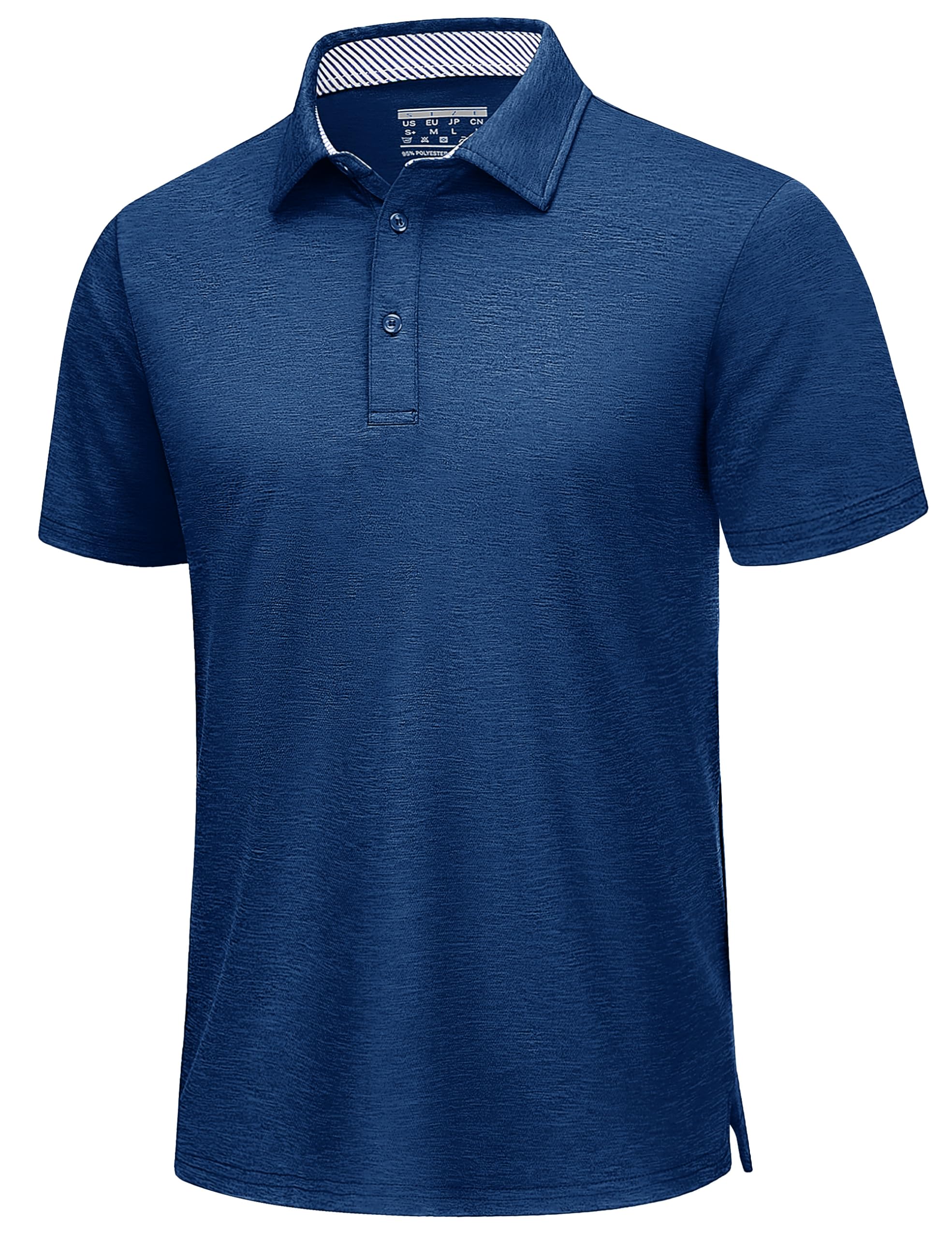 TACVASEN Men's Golf Shirts Short Sleeve Quick Dry Polo Shirts Moisture Wicking Casual Business Sports Breathable Polo