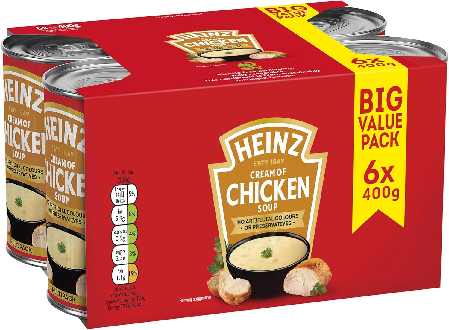 Heinz Cream Of Chicken Soup, 6 x 400g Amazon.co.uk Grocery