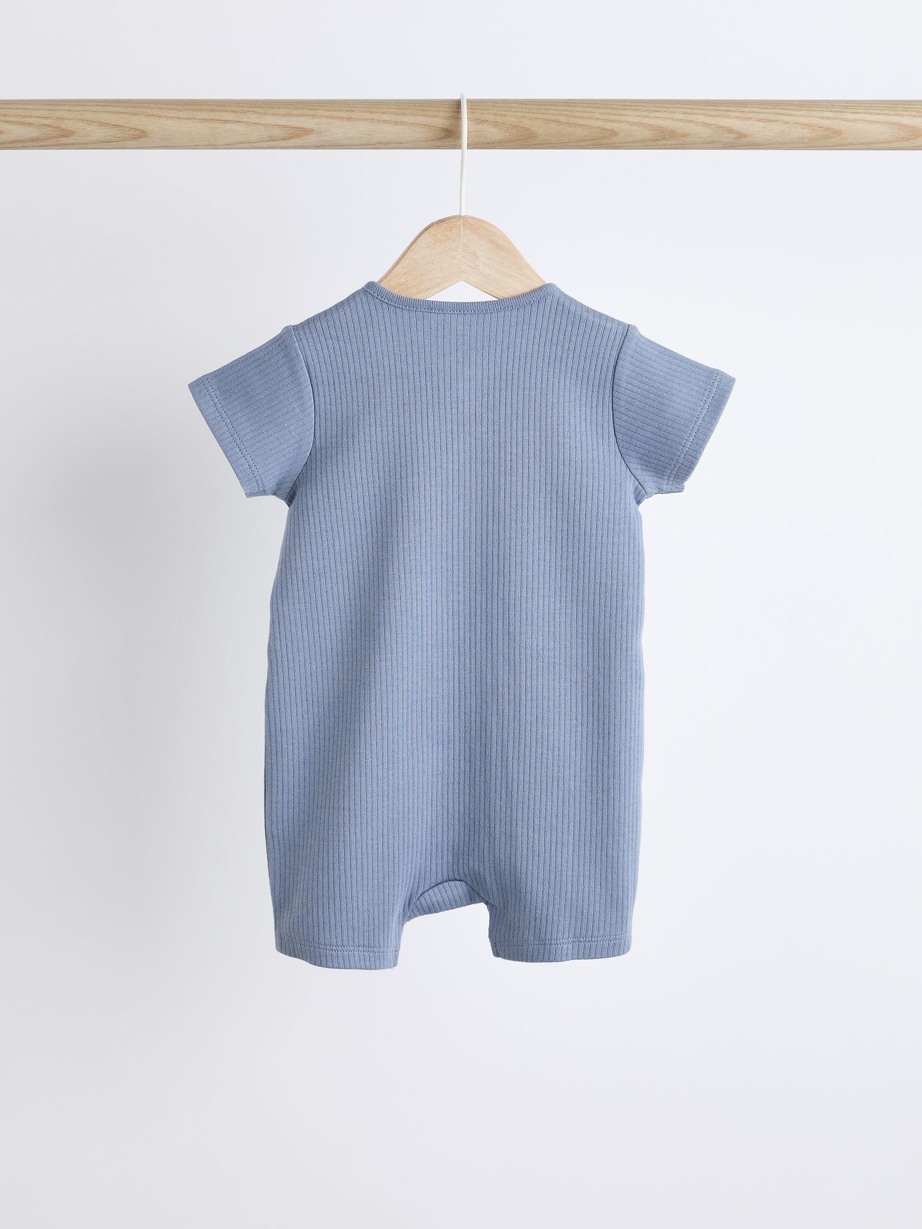 NEXT Bébé Barboteuse 100% coton avec fermeture zippée double sens pour bébé, lot de 3