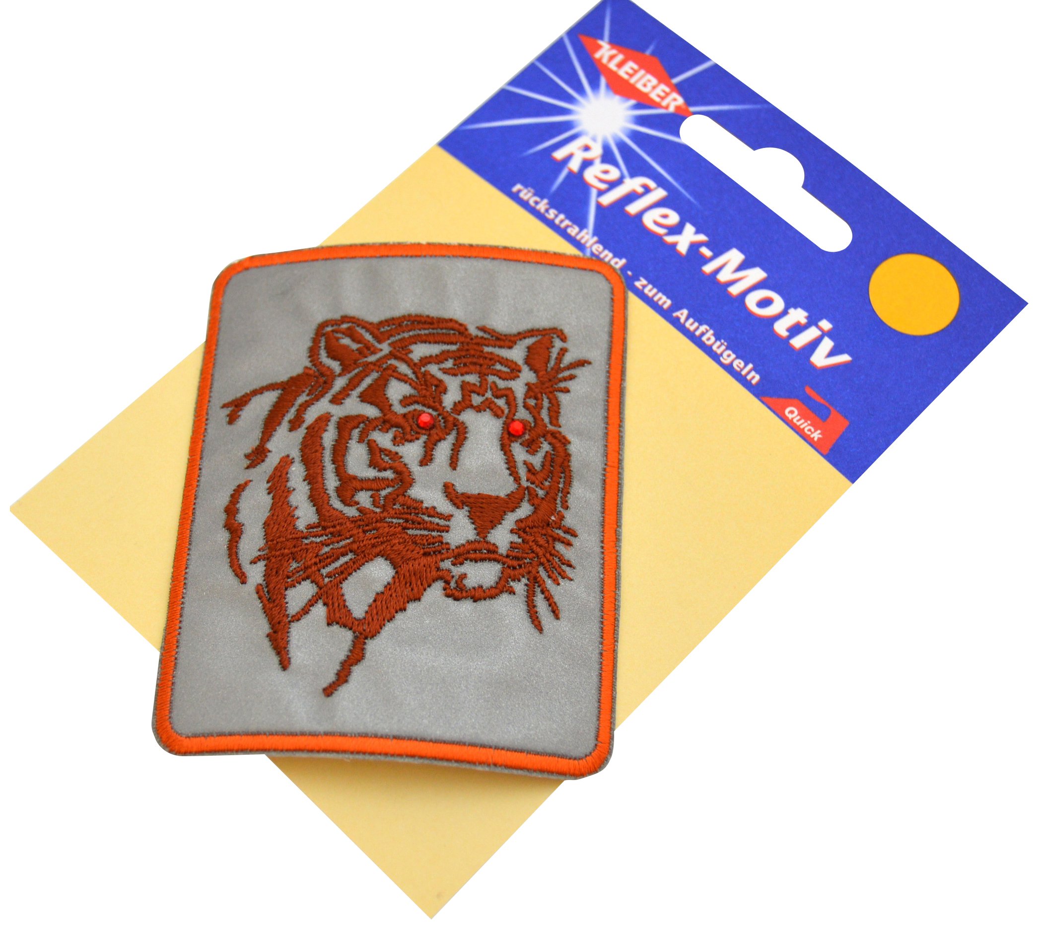 Kleiber 8.5 x 6.5 cm Tiger Iron-On Reflective Patch