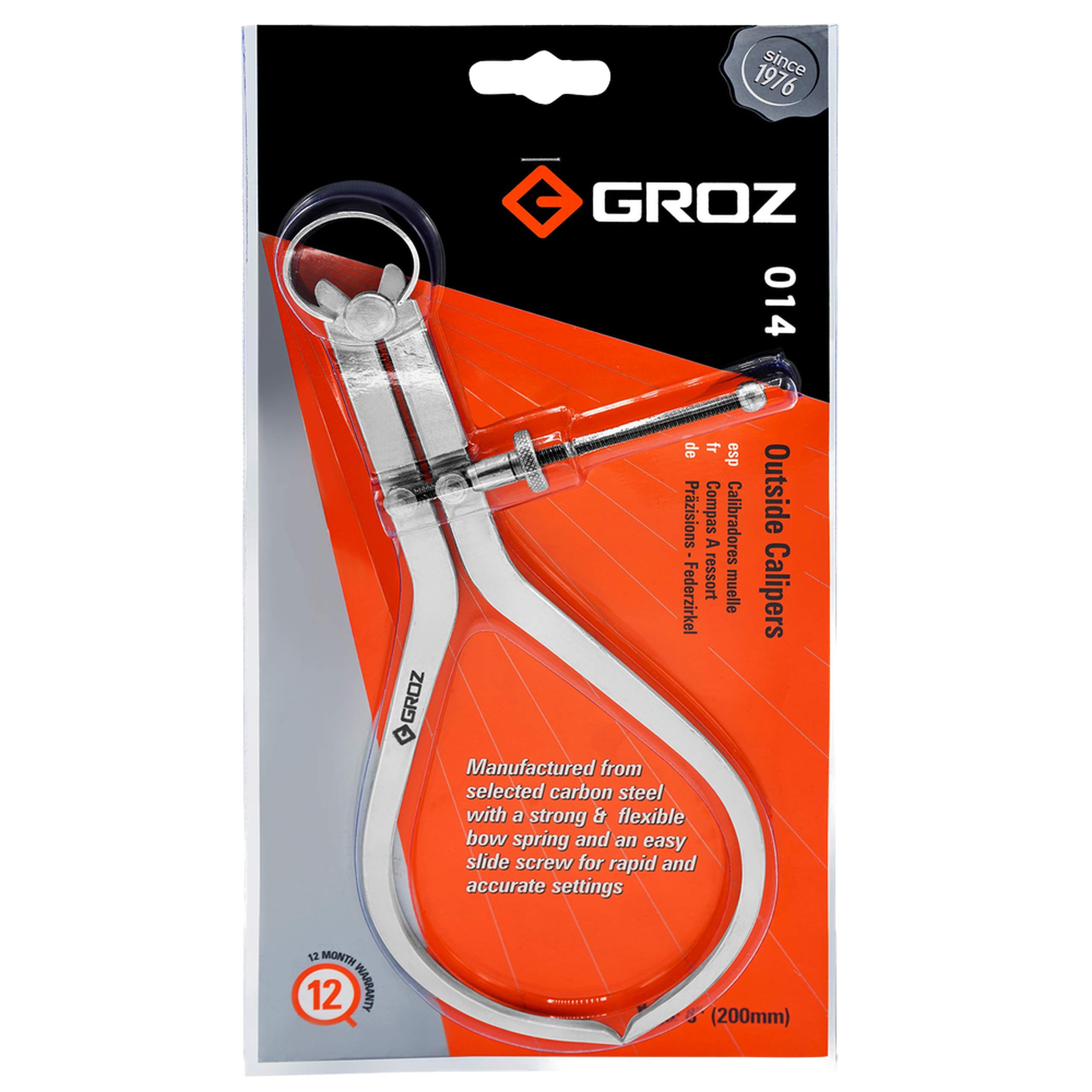 Groz Spring Caliper - 8" Precision Measurement -4