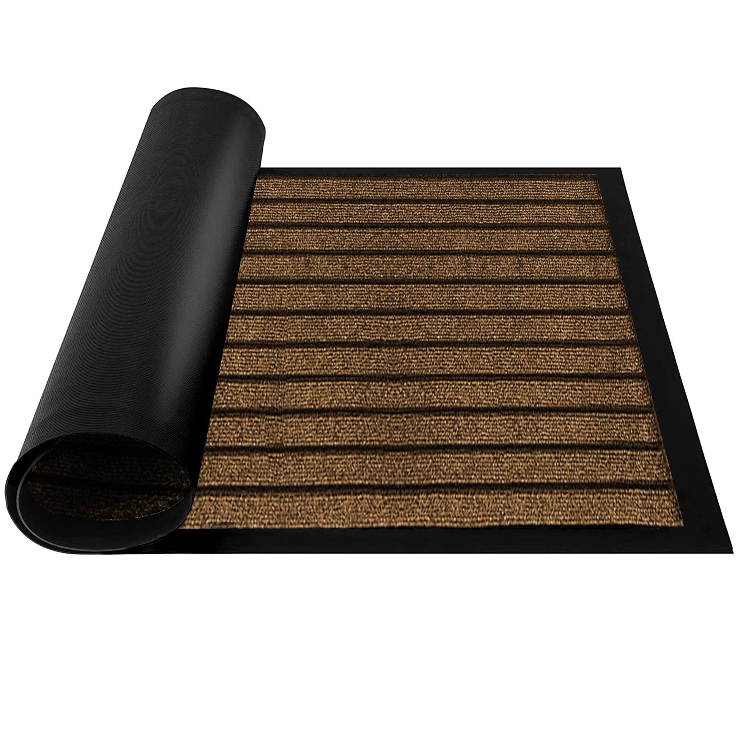 Oxford Homeware Brown Doormat - 40 x 60 cm, Non-Slip, Washable, Dirt Trapper