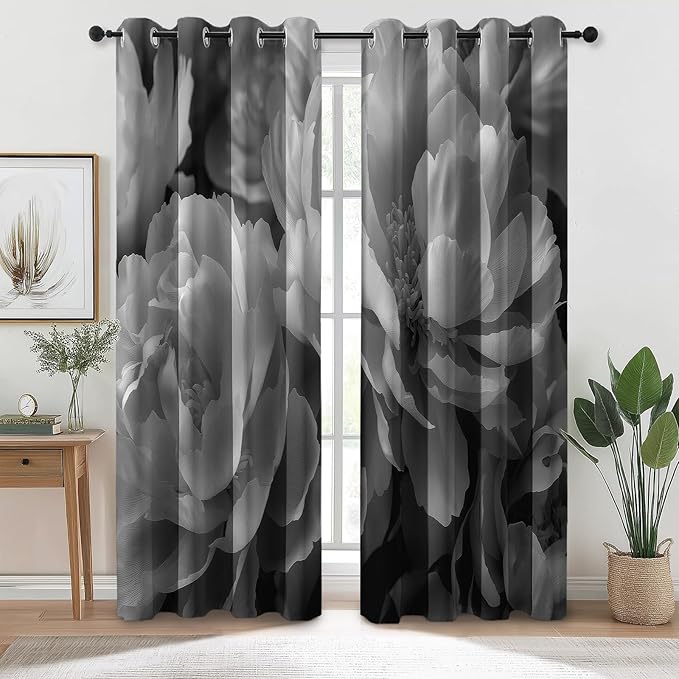 Rideaux Occultants 100% 2 Panneaux 140L X 245H Cm, Tropical