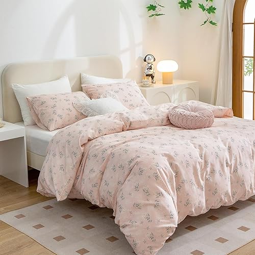 Miniatura 3 de Jane yre Juego de funda de edredón tamaño King floral, microfibra cepillada de 3 piezas, juego de ropa de cama tamaño King, diseño de flores estilo