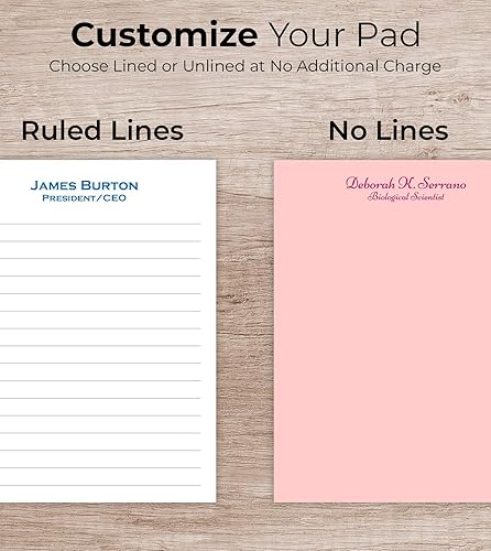 Miniatura 2 de Bloc de notas amarillos impresos personalizados de 3.9 x 5.1in. Coloridos bloc de notas personalizados con el nombre de tu empresa, líneas con regla