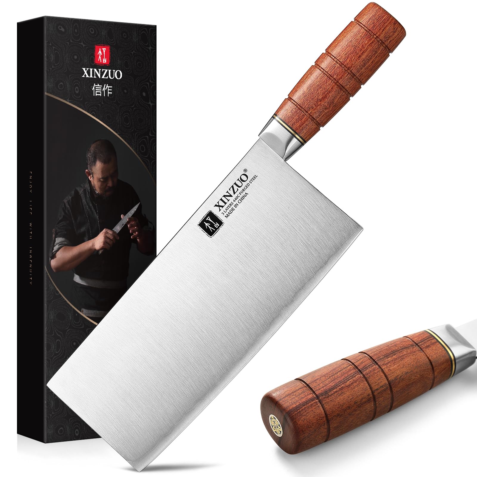 Amazon.com: XINZUO 8.1 Inch Professional Chinese Chef Knife,440C