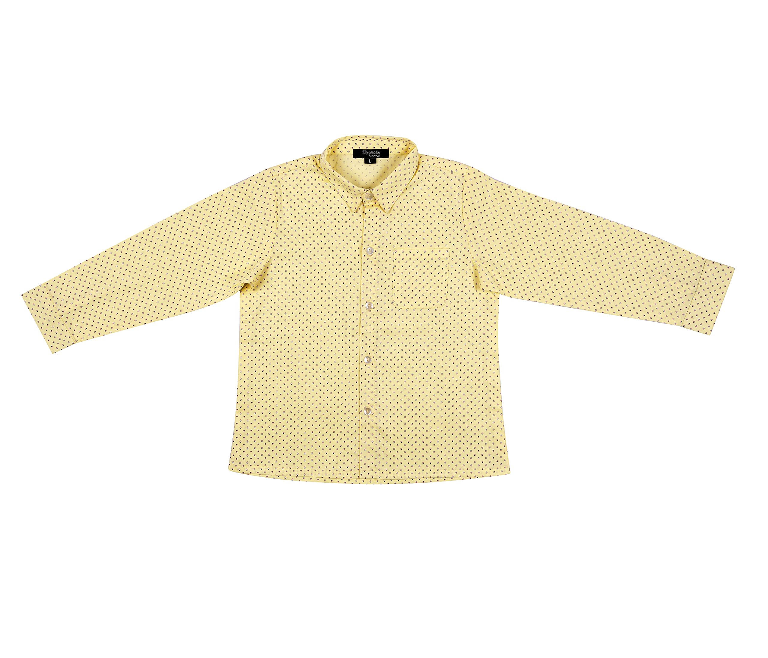 Boys 100% Egyption Gizza Cotton Casual Shirt - White and Grey [S] - (SH18),4 Years-6 Years(SH18-S)