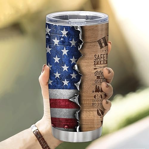Vista 59 de Hyturtle Regalos personalizados de caza para hombres, vaso de caza de camuflaje de 20 onzas, taza de café de viaje de acero inoxidable, regalo