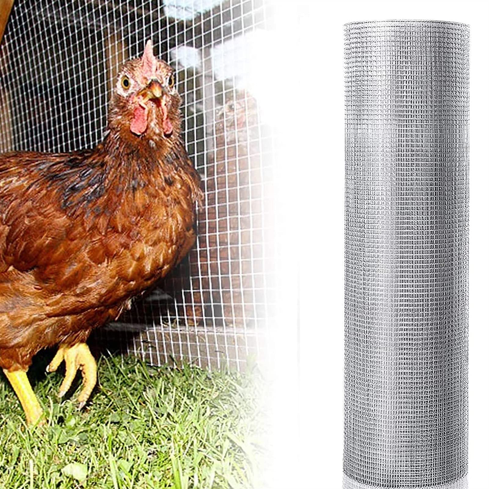 Grillage Treillis Metallique Wire Mesh Pour Porte Fenêtre Anti Souris Insectes Serpents Filtre Hotte En Acier Grillage, Maille 304 Filtration En Feuilles Filtre D'écran, 30*100cm(1x7m/3.2*22.9ft)