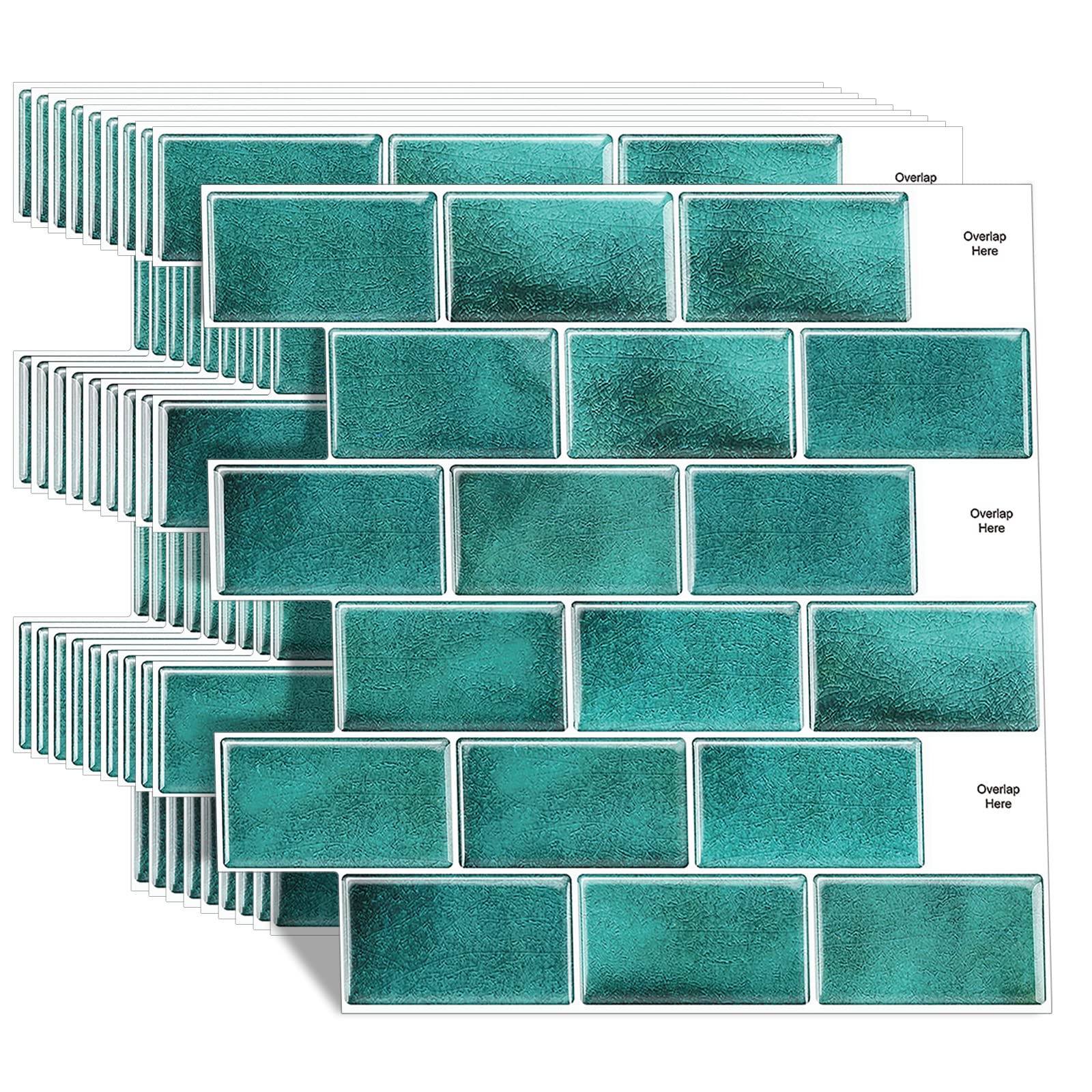 Buy WalDecoo Marble Self-Adhesive Kitchen Backsplash, Subway Tiles ...