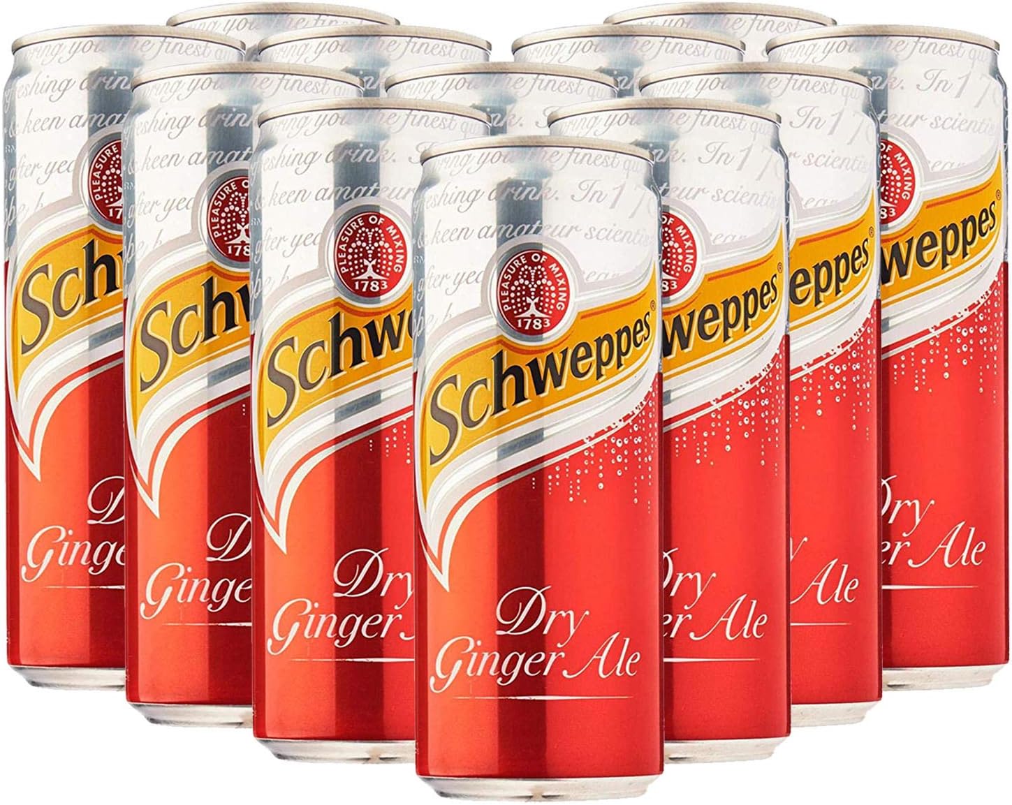 Schweppes Dry Ginger Ale Can- 12 Pack, 12 x 320 ml