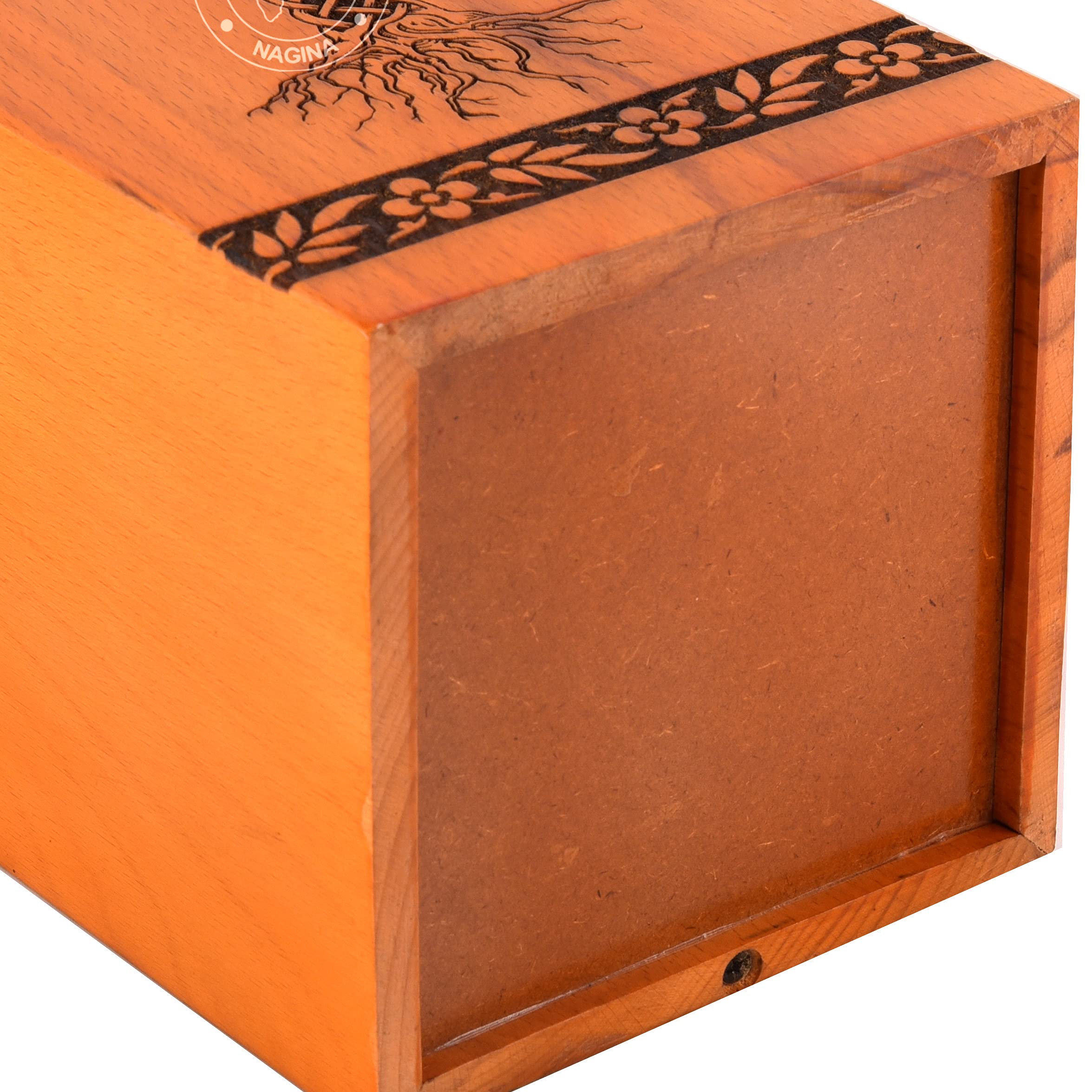 Urna De Madera Artesanal Hind Handicrafts Para Cenizas - Hecha A Mano, Ideal Para Adultos O Mascotas