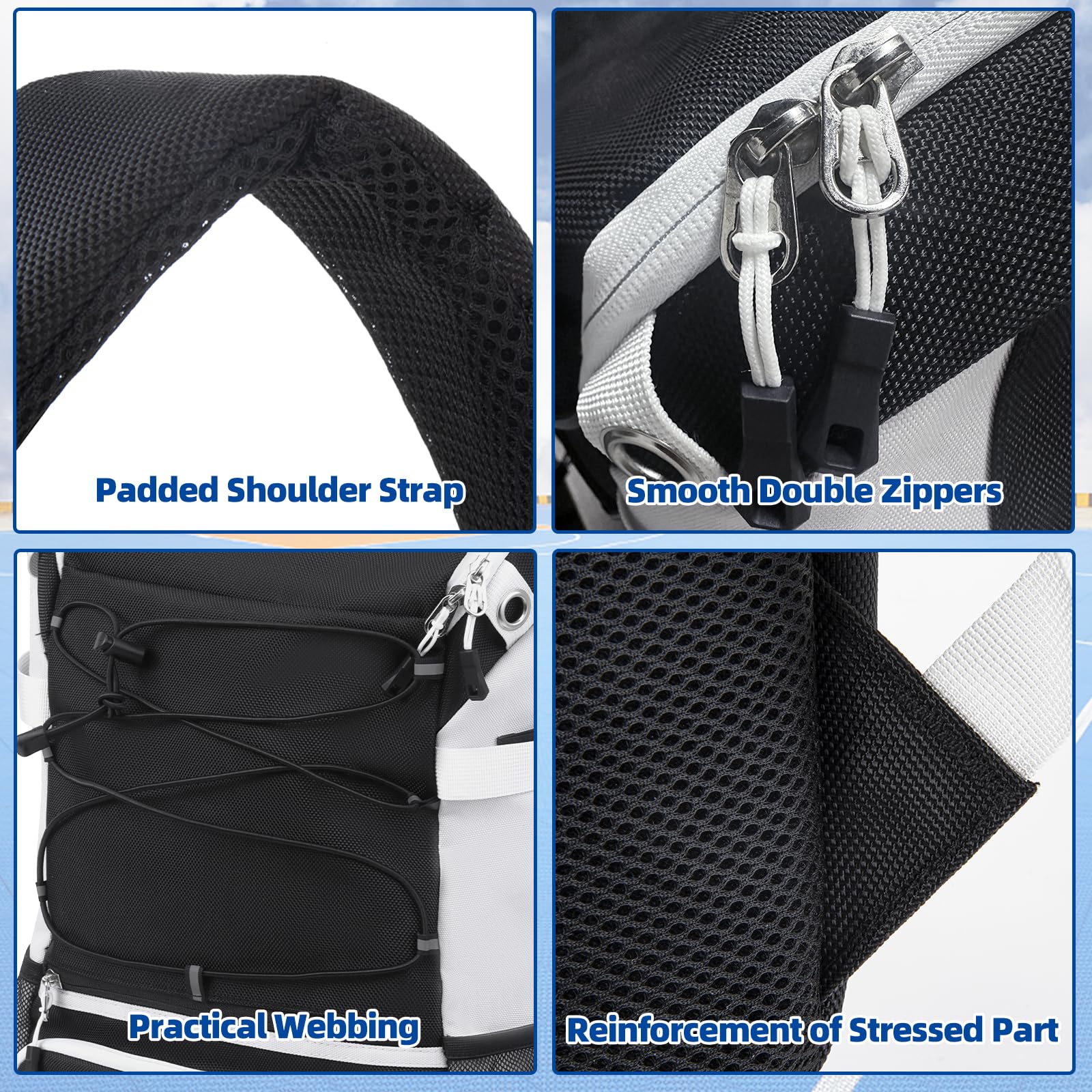 KINGSLONG Sac à Dos de Baseball pour Jeunes et Adultes avec Compartiment à Chaussures, Sac Softaball étanche pour Le Baseball, équipement de Basket-Ball, Gant Externe et Porte-Casque