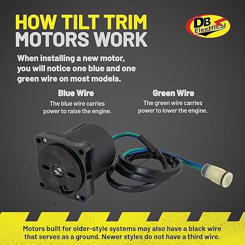Miniatura 8 de DB Electrical Motor de inclinación y ajuste TRM0104 compatible con/repuesto para Honda BF175 All, BF200 2002-2014 36120-ZY3-013, 36120-ZY3-023, 6234