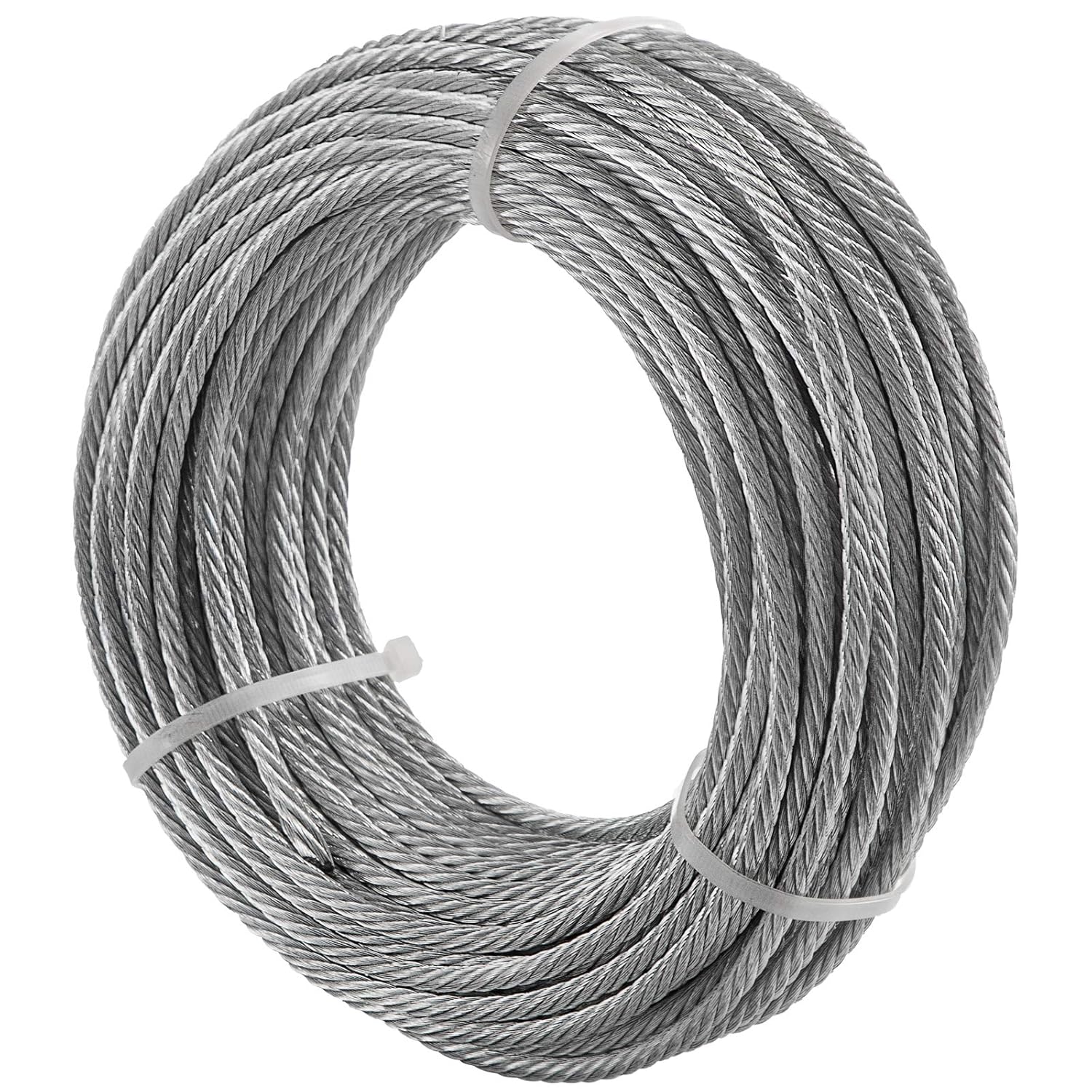 VEVOR Galvanized Steel Cable, 3/16'' Aircraft Cable, 249ft Galvanized
