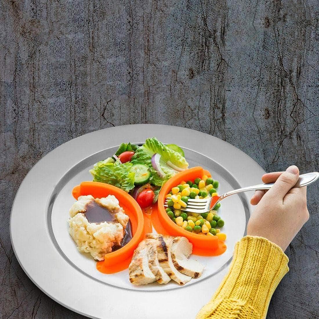 IshraDecor High Grade Stainless Steel Charger Plate for Serving, for Events (Set of 4) - 13 Inch