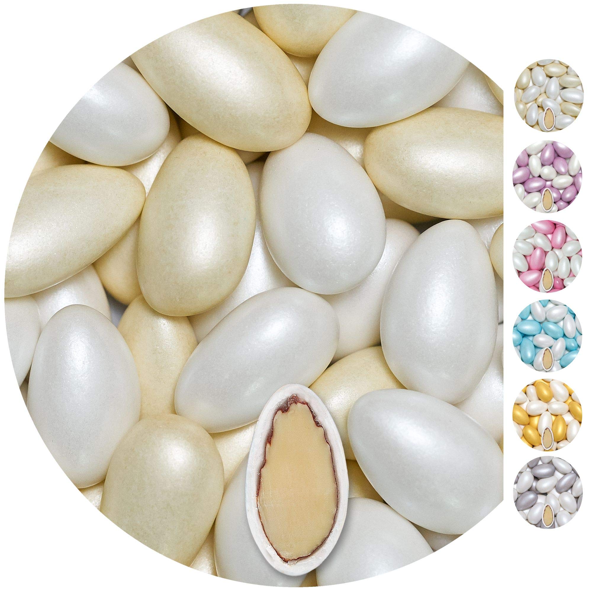 Buy EinsSein 1kg Sugared Almonds Conchiglia Mix WhiteCream Pearl