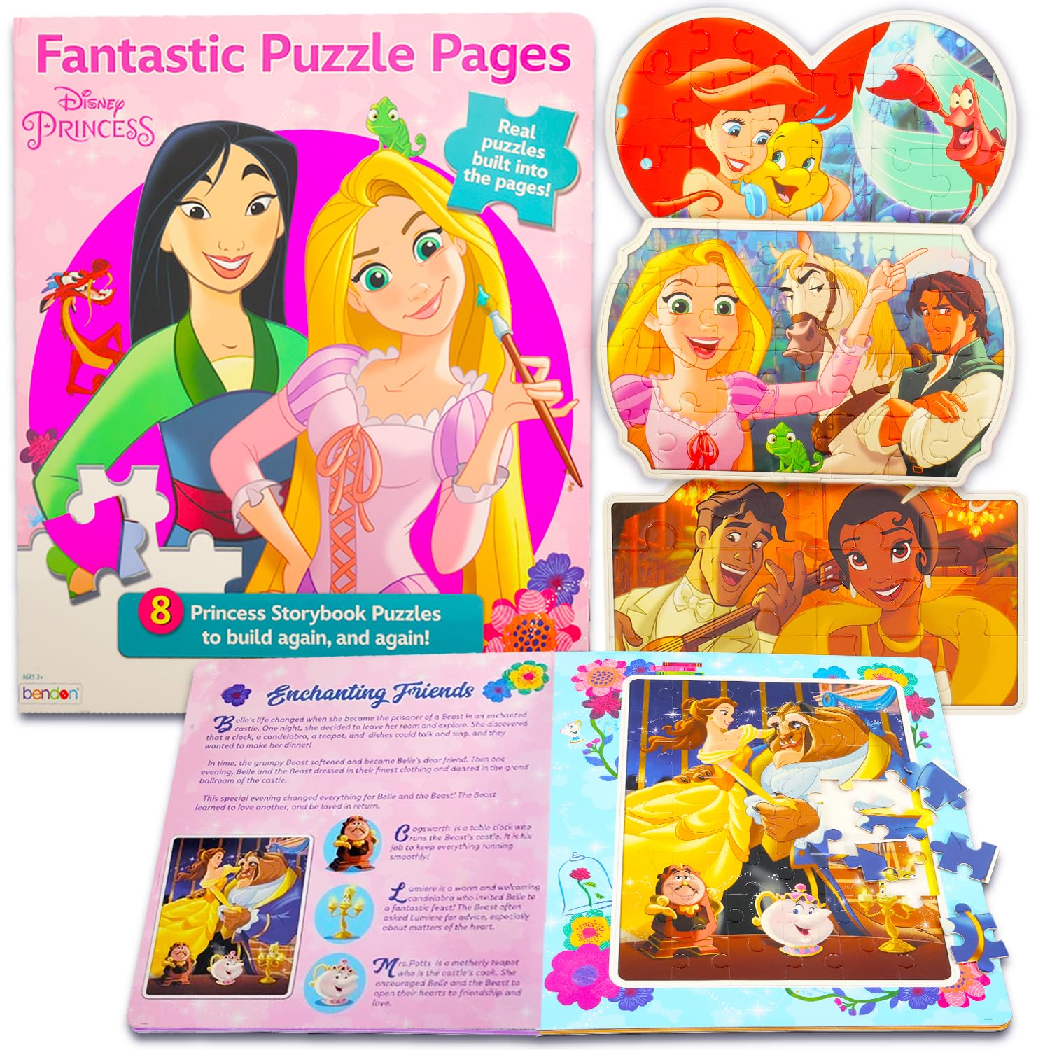 ディズニー ジグソーパズル 5個セット Amazon | ディズニープリンセスパズルブック 5パック - 200個以上 対象