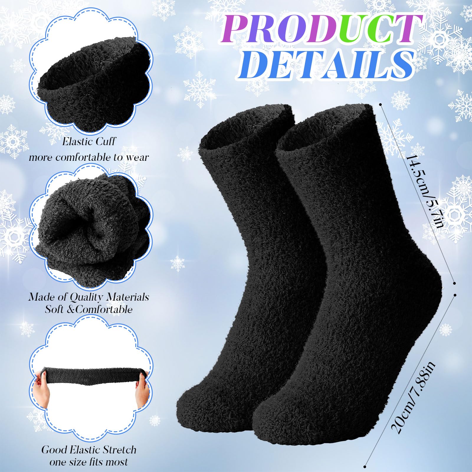 Handepo 24 pares de calcetines mullidos para mujer, para invierno, esponjosos, para dormir, para el hogar, al aire libre, regalo para mujer