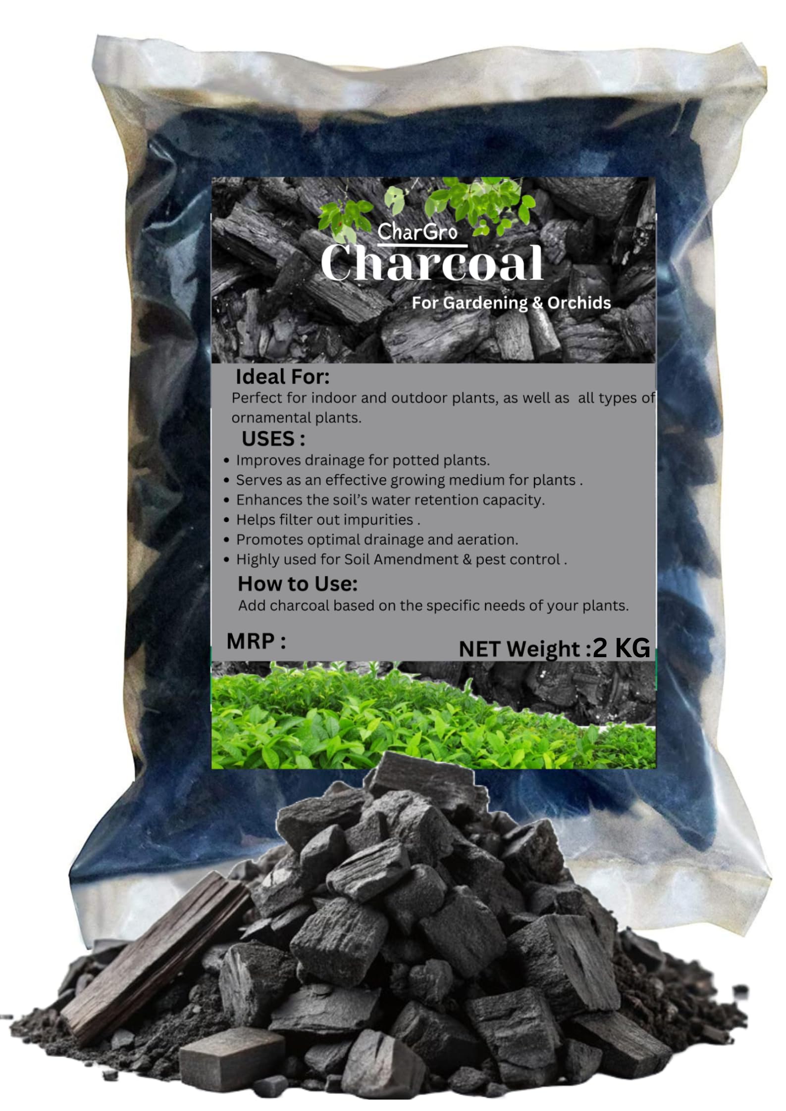 CharGro Horticultural Charcoal 2KG for Orchid, Succulent, Adenium, Terrarium & Gardening | Natural Soil Filter + Long Burning Coal for Havan, BBQ, Cooking & Pooja Dhoop-image-17