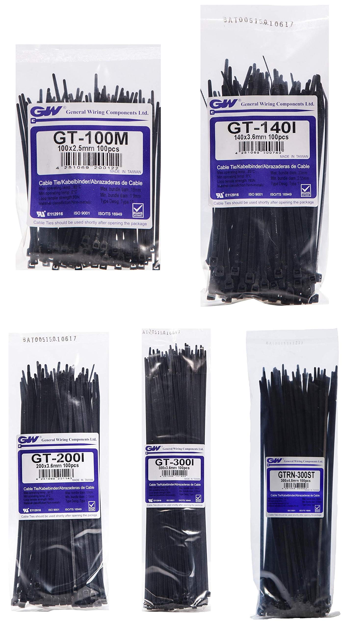 GW Kabelbinder-Technik VSET-3 GW Value 3 Cable Tie Set