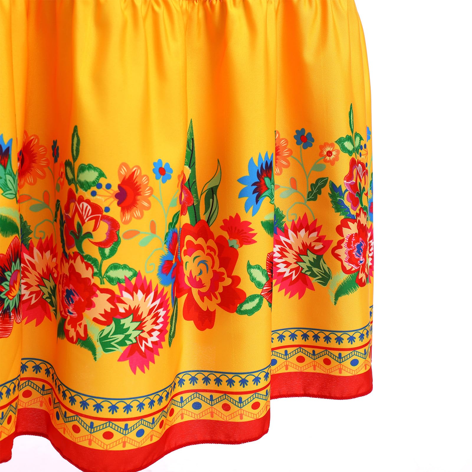 Abito messicano da donna estivo boho floreale drappeggiato abito senza spalle scoperte tradizionali abiti da fiesta bohemian lunghi maxi abito casual matrimonio spiaggia abito da festa con