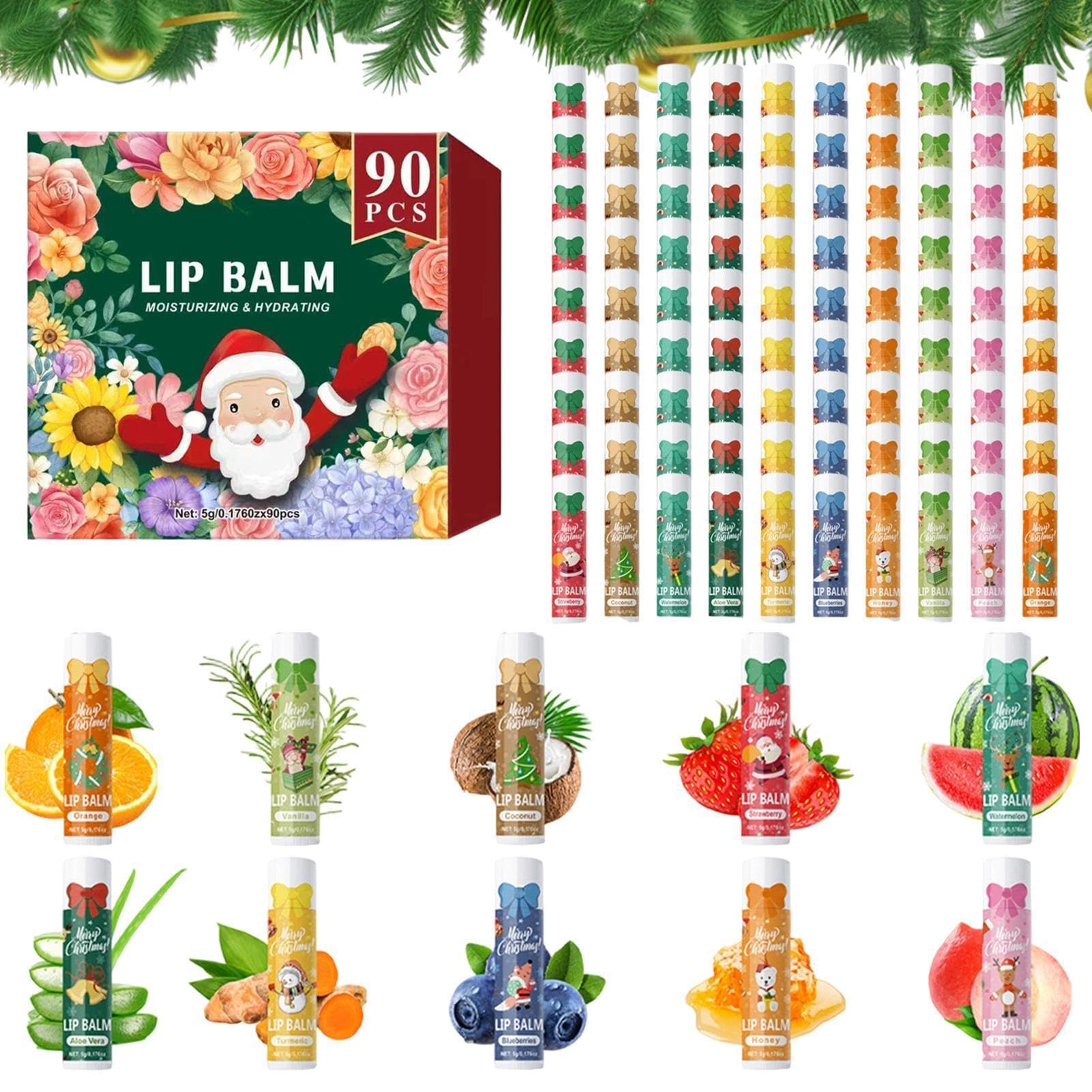 Balsamo Per Labbra Idratante 90 Pezzi Di Stick Per Cura Idratante | Cura Quotidiana Labbra Per Donne, Uomini, Viaggio, All Aperto, Posto Di Lavoro, Festa, Serata Romantica, Raduno Sociale,