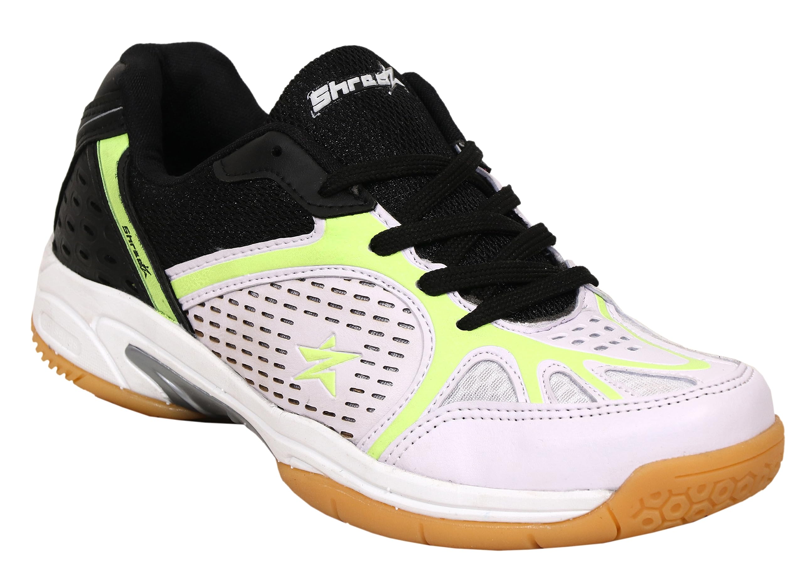 Shredz Badminton Shoes Men,Indoor Sport Shoes with Non Marking Sole,Size-10,Color-White+Black (B09SLYKQD5) Amazon Price History, Amazon Price Tracker