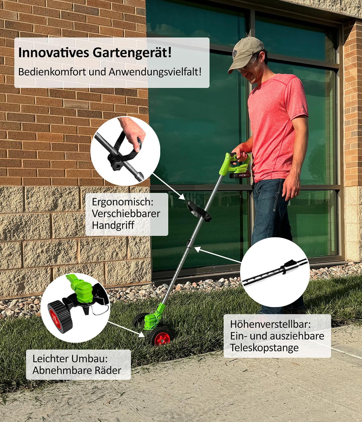 Genius Rotorazer - Set di attrezzi da giardino 8 in 1, 23 pezzi