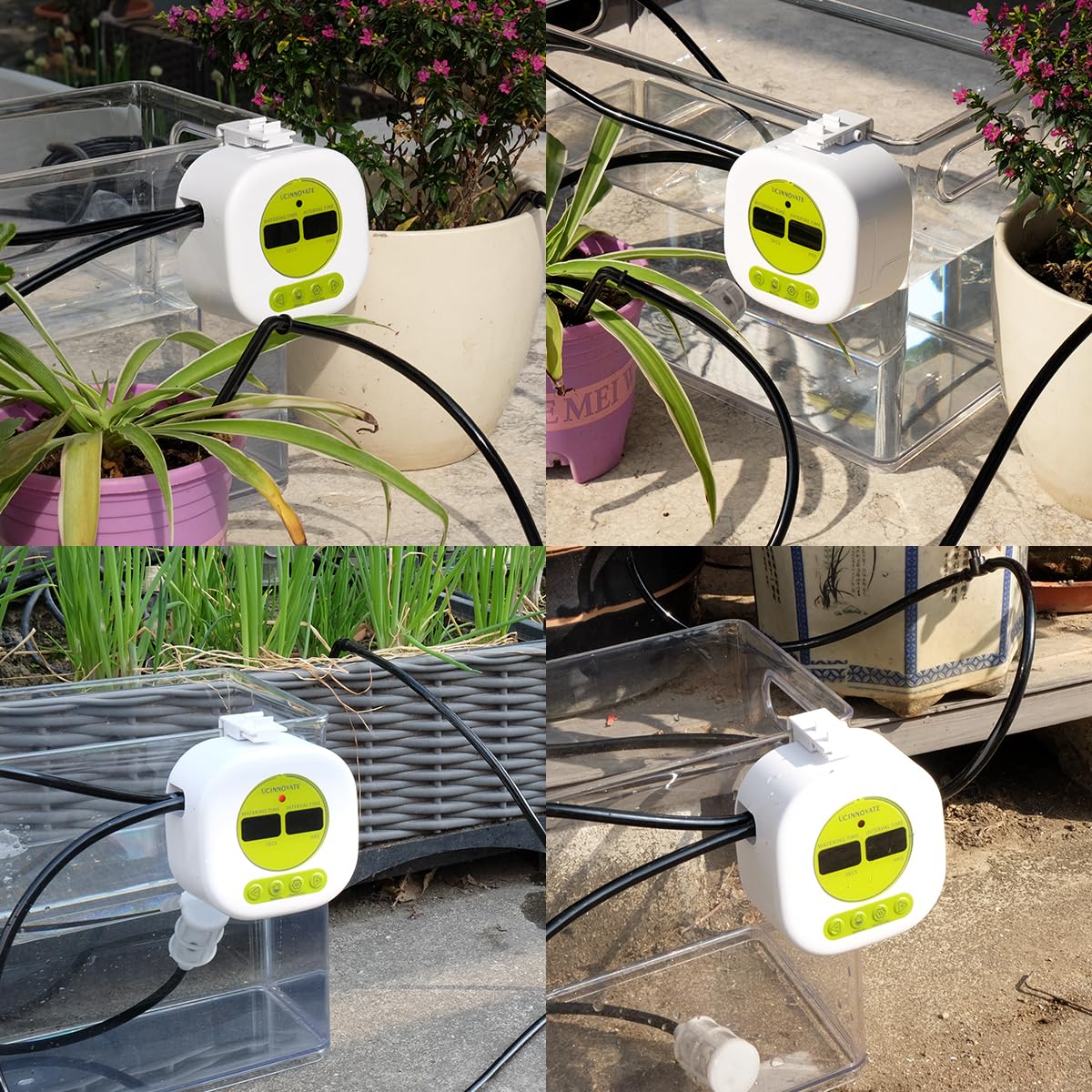 Système d'arrosage automatique intelligent, kit de système d'irrigation goutte à goutte rechargeable pour plantes d'intérieur à faire soi-même, système d'arrosage automatique pour serre,