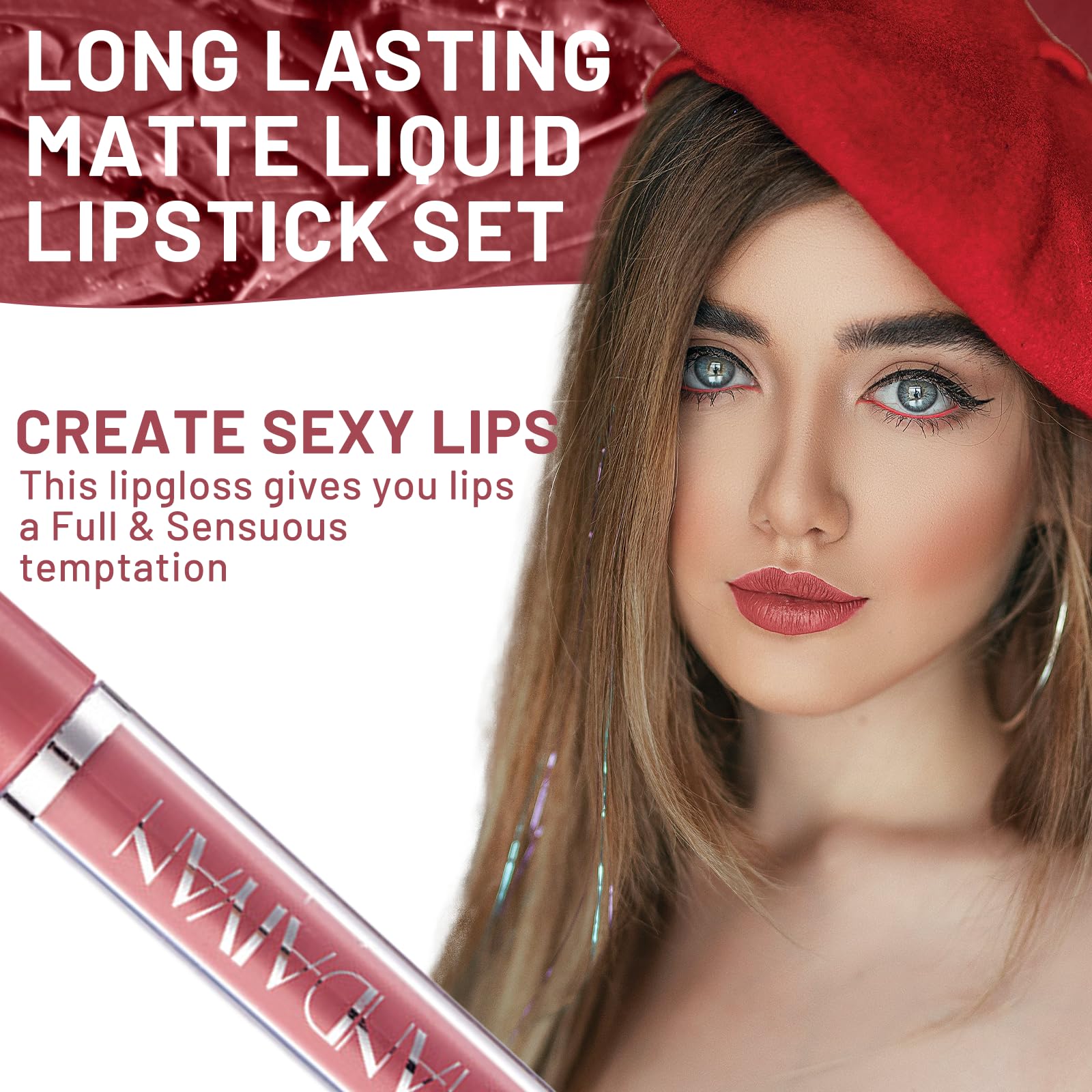 Leogony 6PCS Matt Lipsticks Long Lasting Set - Image 3