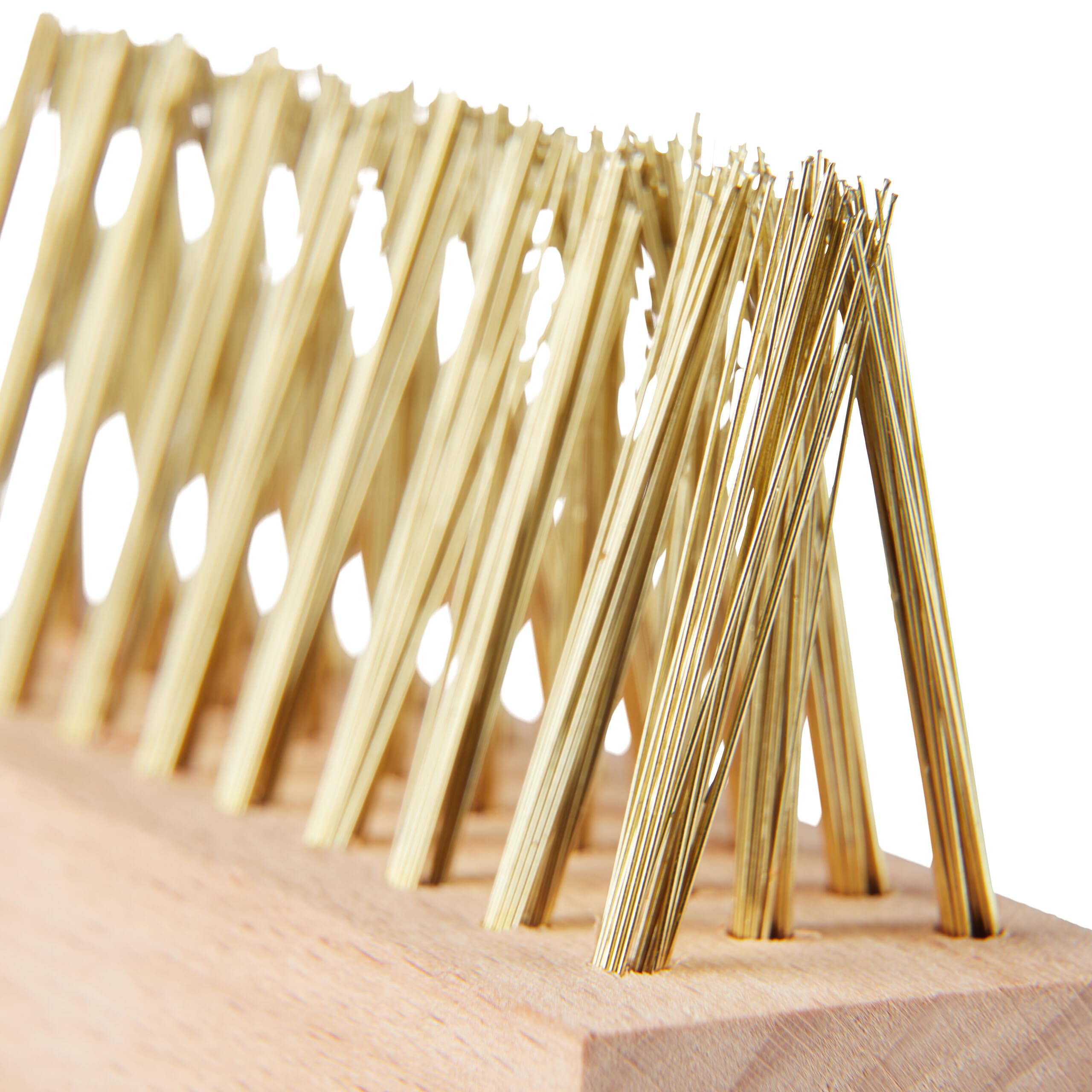 Relaxdays Spazzola per Erbacce Pulisci Fughe, Set da 6, Ricambio per Scope Rimuovi Muschio in Giardino, Naturale Ottone