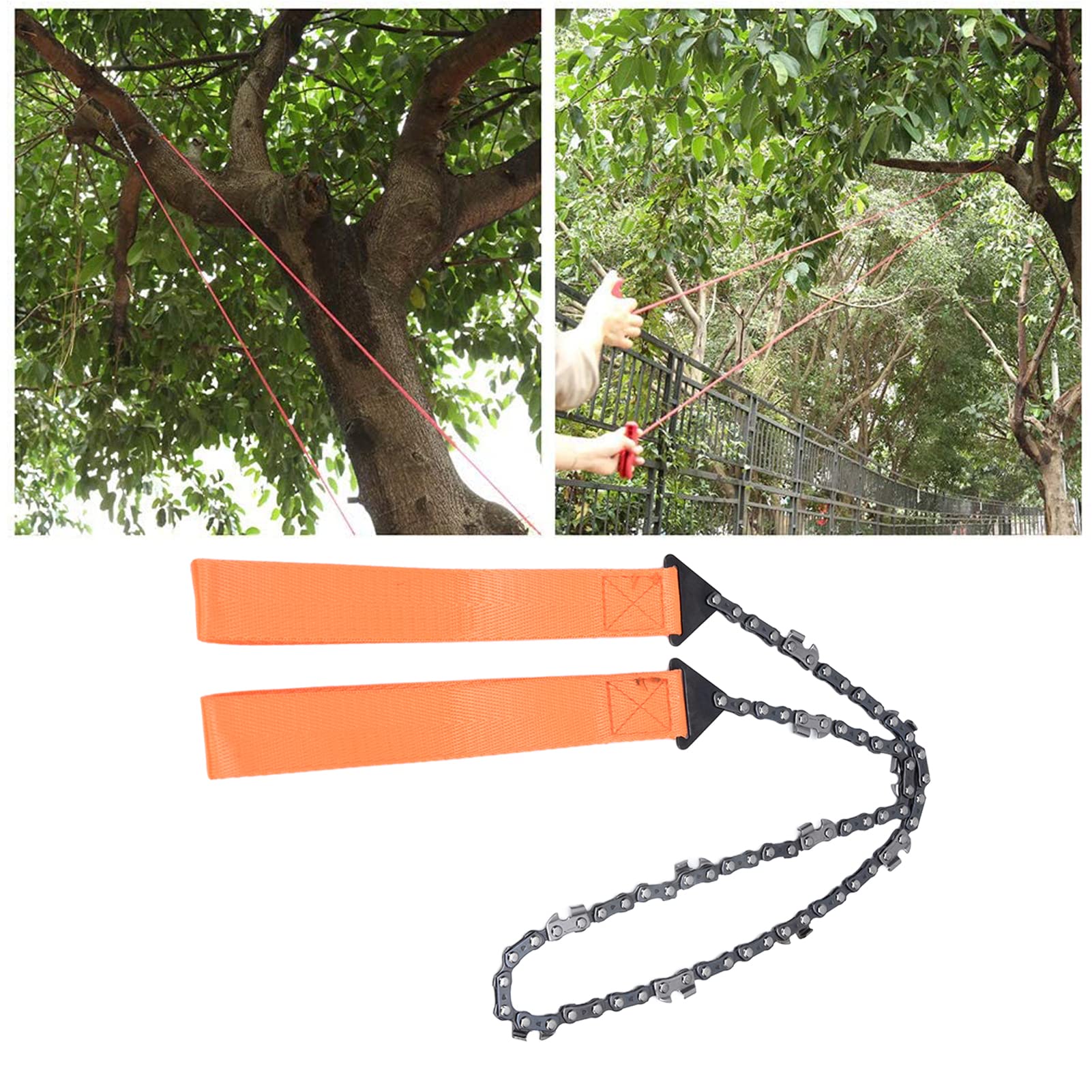 Pilipane Pocket Chainsaw , Pocket Chainsaw with Paracord Handle , Hand Saw Emergency Outdoor Survival Gear Folding Chain Wire Fast Wood & Tree Cutting Best for Camping Backpacking Hiking Hunting