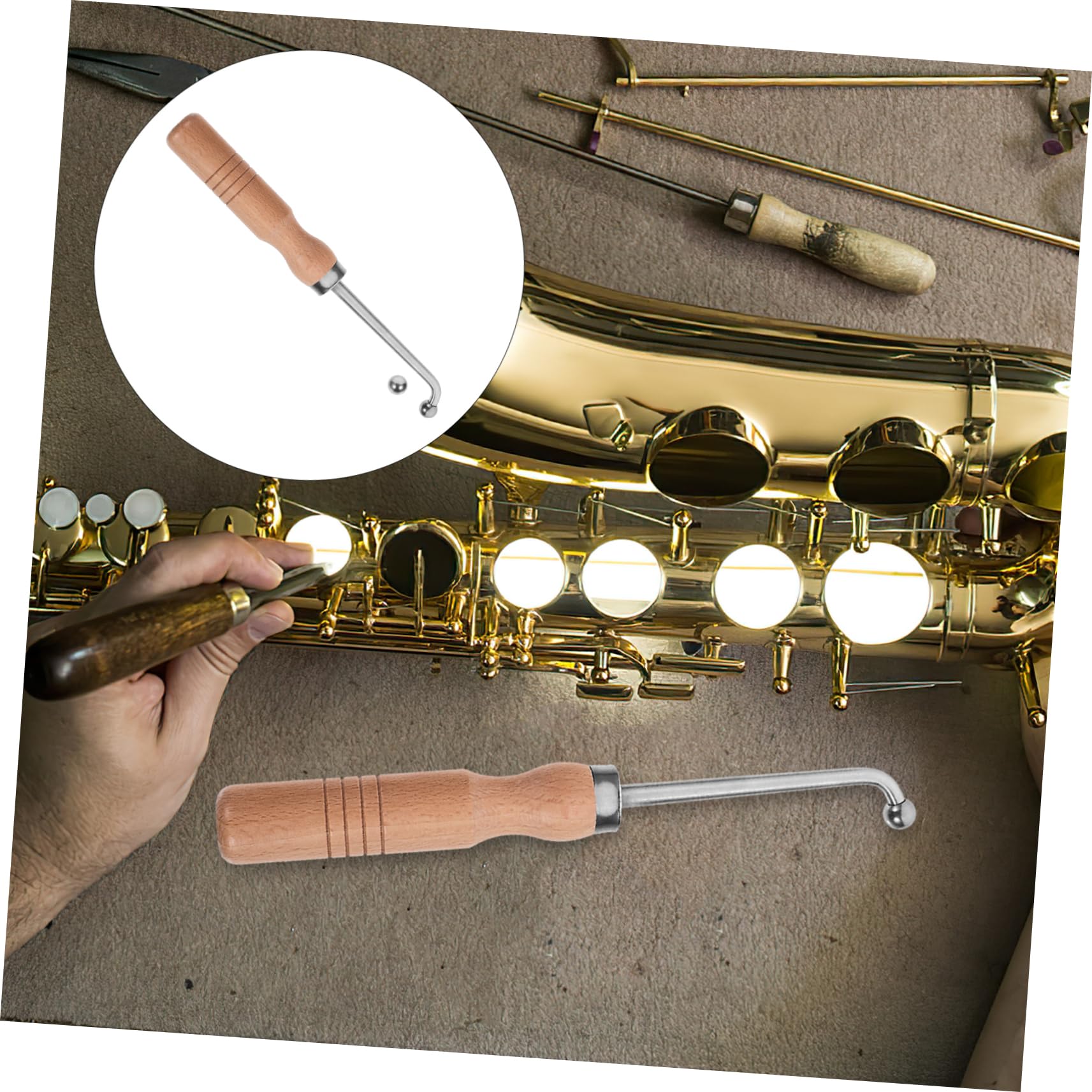 1 Juego Herramientas de Reparación Instrumentos Musicales Accesorios Reparación de Trompetas Herramientas de Instrumentos de Ergonómico y Compacto de Usar y Transportar