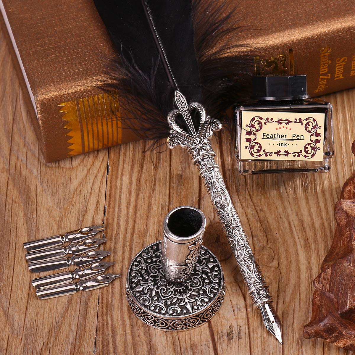 VIDOO Retro Feder Quill Dip Füllfederhalter Tinte Set Schreibfunktion Für Signatur Signning Pen