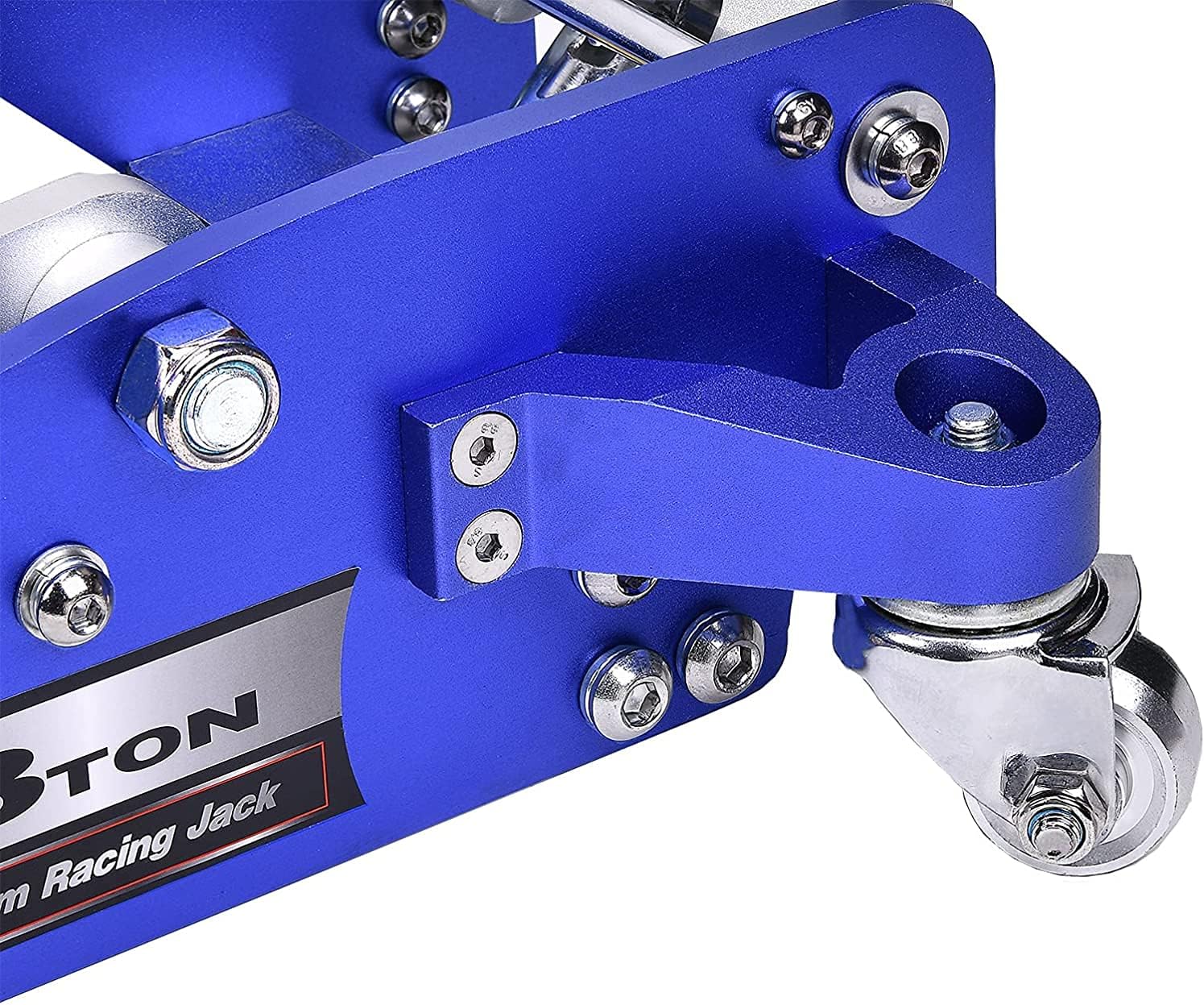 Power Zone 680068 Dual Pump Quick Lift 3 Ton Aluminum Racing Jack, Lift Range: 3-3/4” to 19-3/32”,Silver