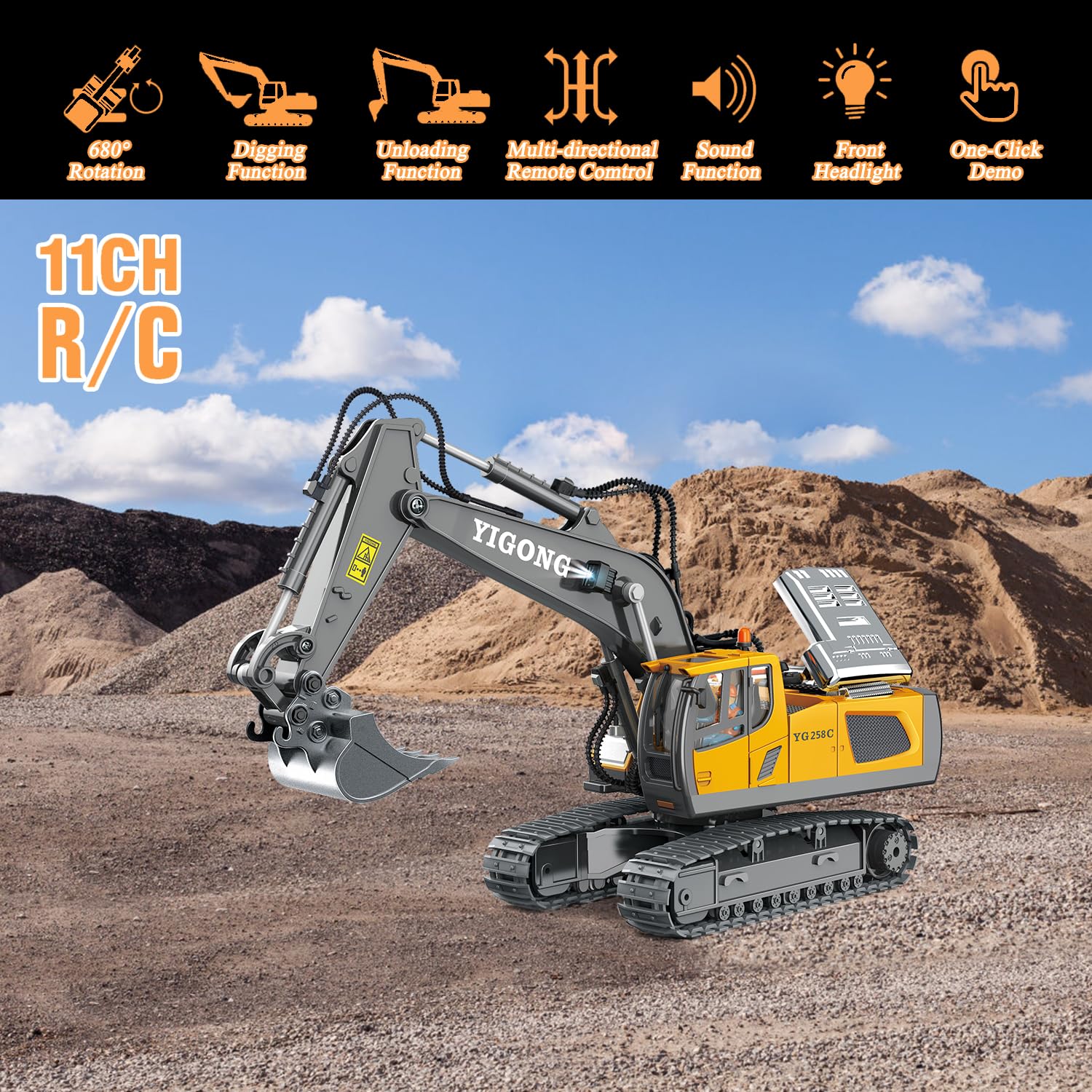 Amazon.com: Wdexual Remote Control Bulldozer - 11 Channel RC Dozer