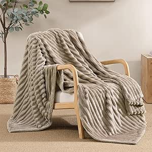 Geniospin Taupe Fleece Gooi Deken, 280GSM Extra Zachte Lichtgewicht