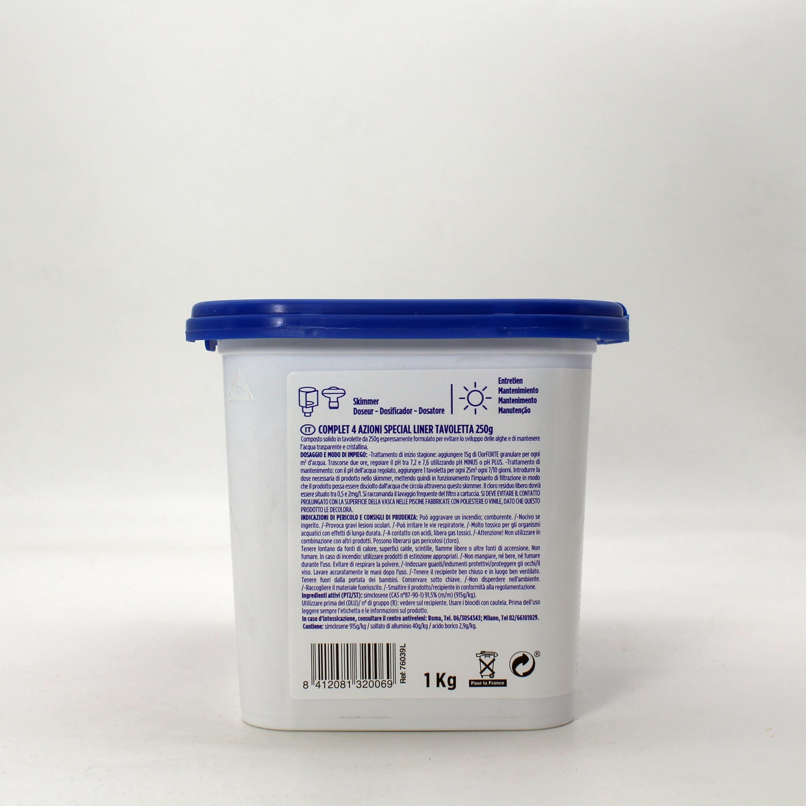 Oxígeno activo Gre en pastillas de 20 g – Oxi Lent 2,4 kg (1,2 x 2) + Dosificador flotante para piscina y spa hidromasaje