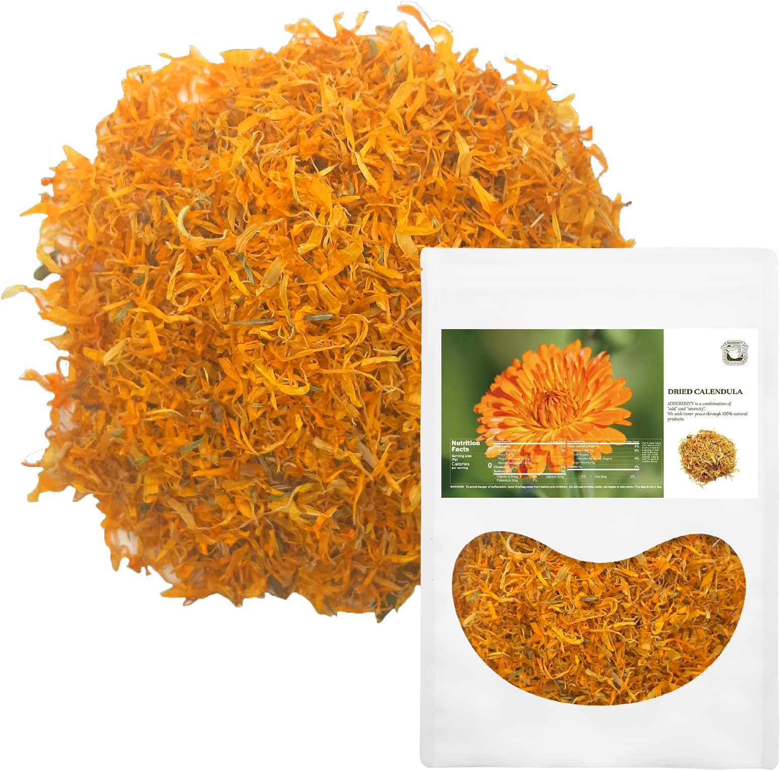 Newly havested Dried Calendula Flower (6oz / 170g) Marigold More Petal Herbal Tea Make Soap Essential Oil