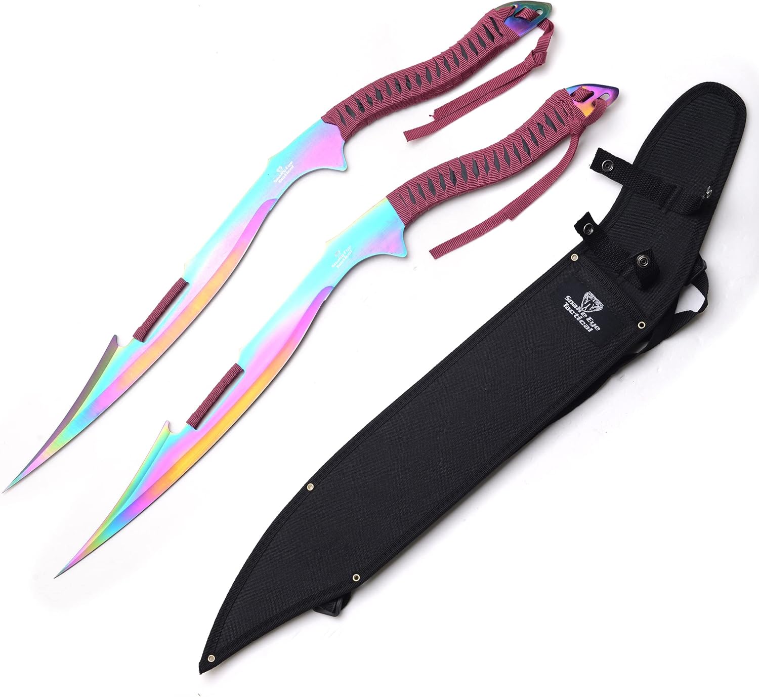 Snake Eye Tactical Dual Twin Ninja Sword with Dual Shoulder Sheath Each Blade
